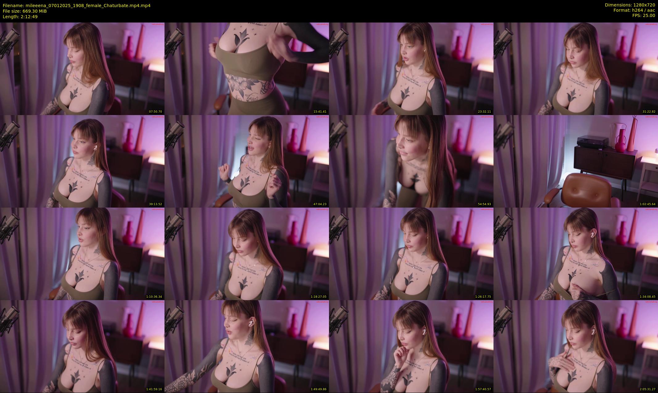 mileeena — 133 minute Chaturbate female cam show recording, 720p, Jan 7, 2025