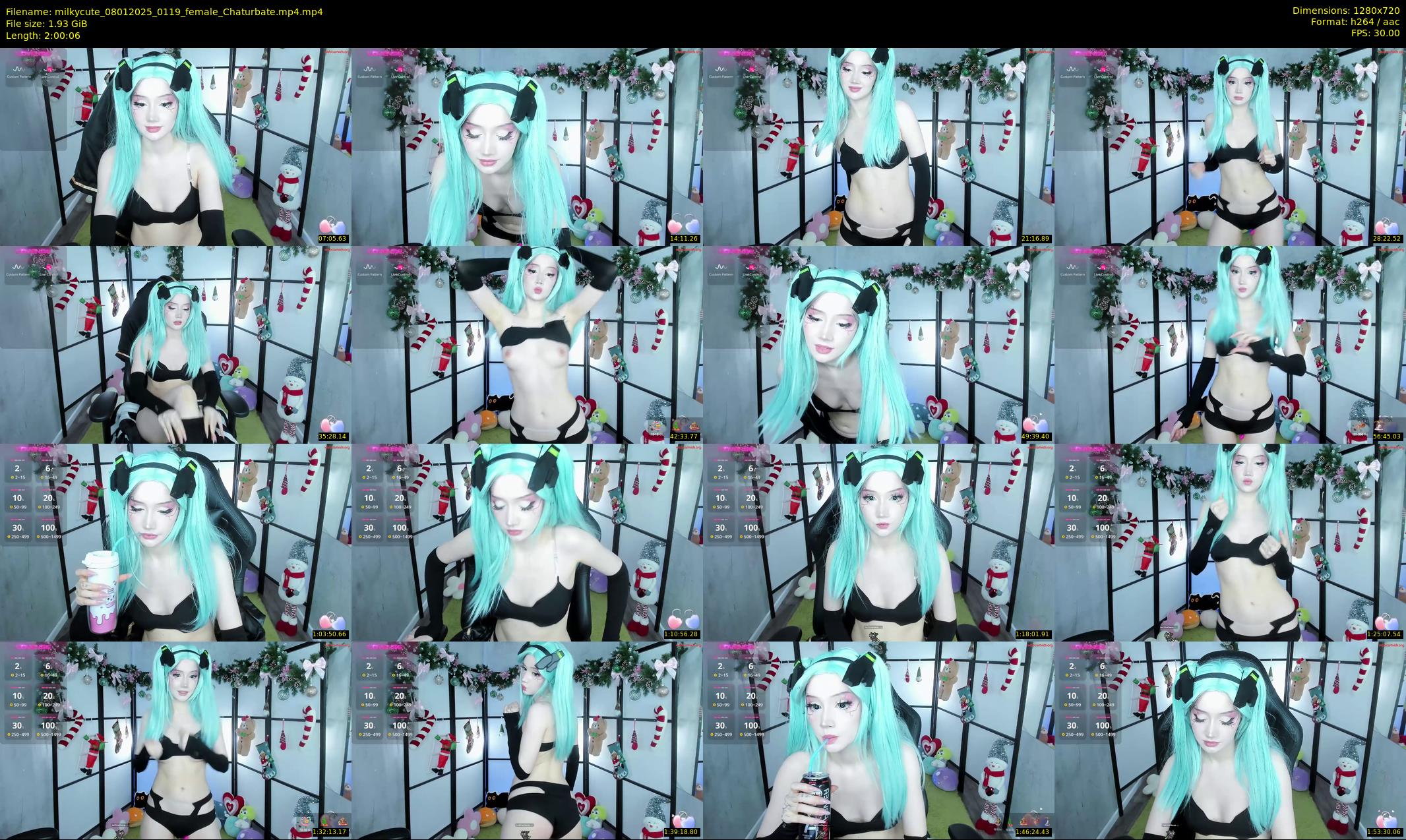 milkycute — 121 minute Chaturbate female cam show recording, 720p, Jan 8, 2025