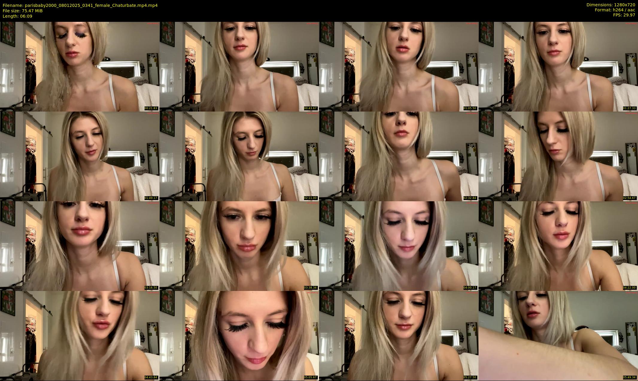 parisbaby2000 — 7 minute Chaturbate female cam show recording, 720p, Jan 8, 2025