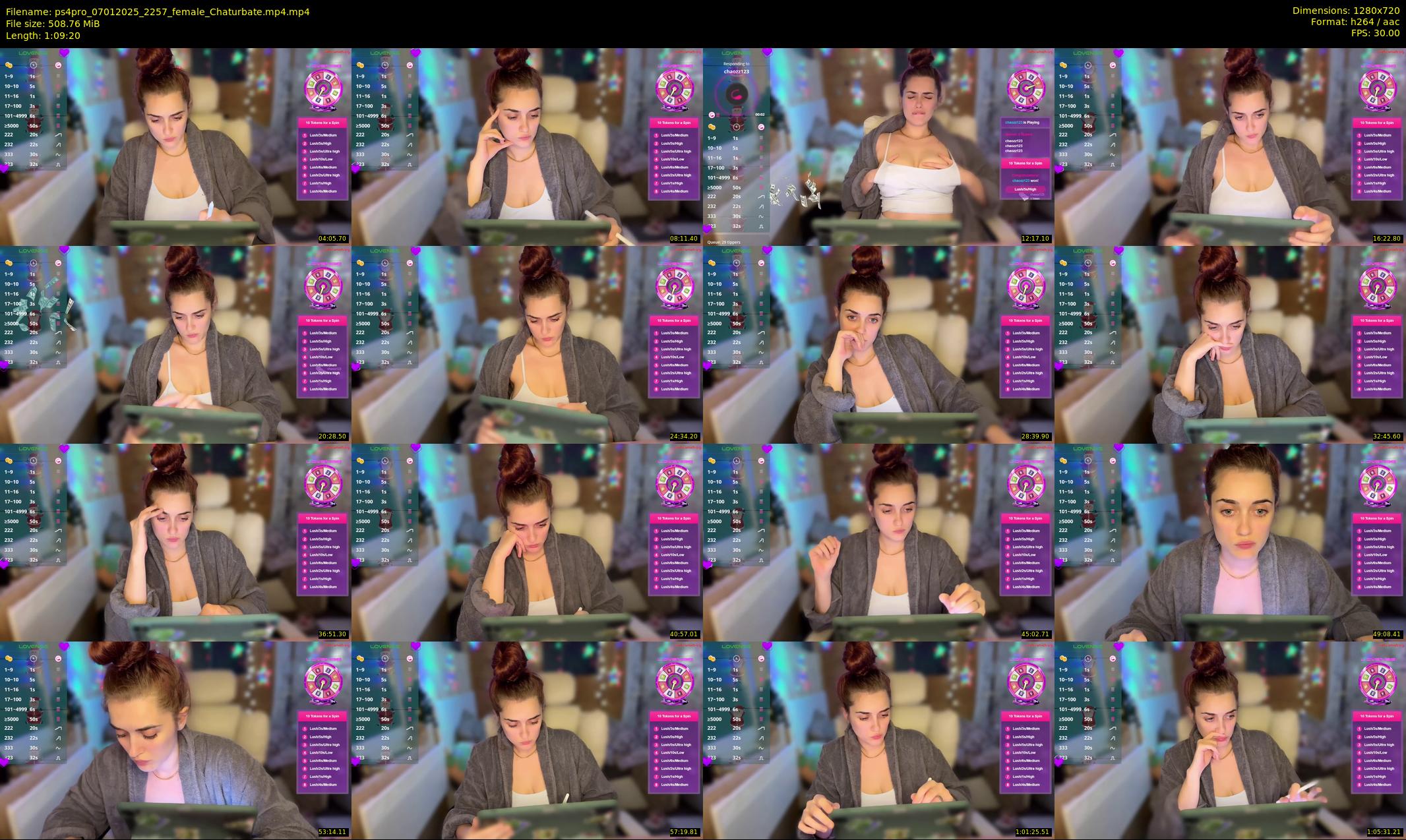 ps4pro — 70 minute Chaturbate female cam show recording, 720p, Jan 7, 2025