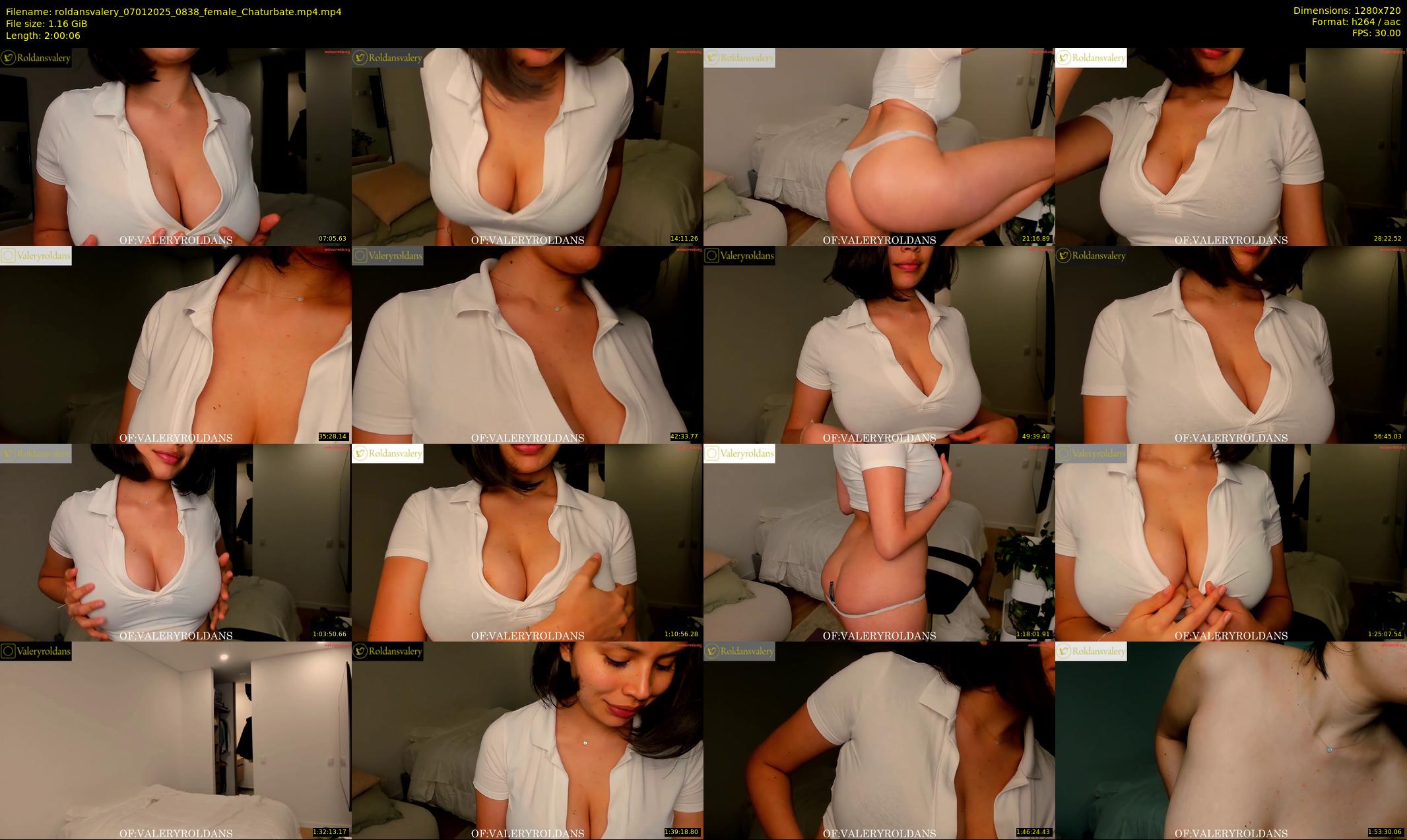 roldansvalery — 121 minute Chaturbate female cam show recording, 720p, Jan 7, 2025