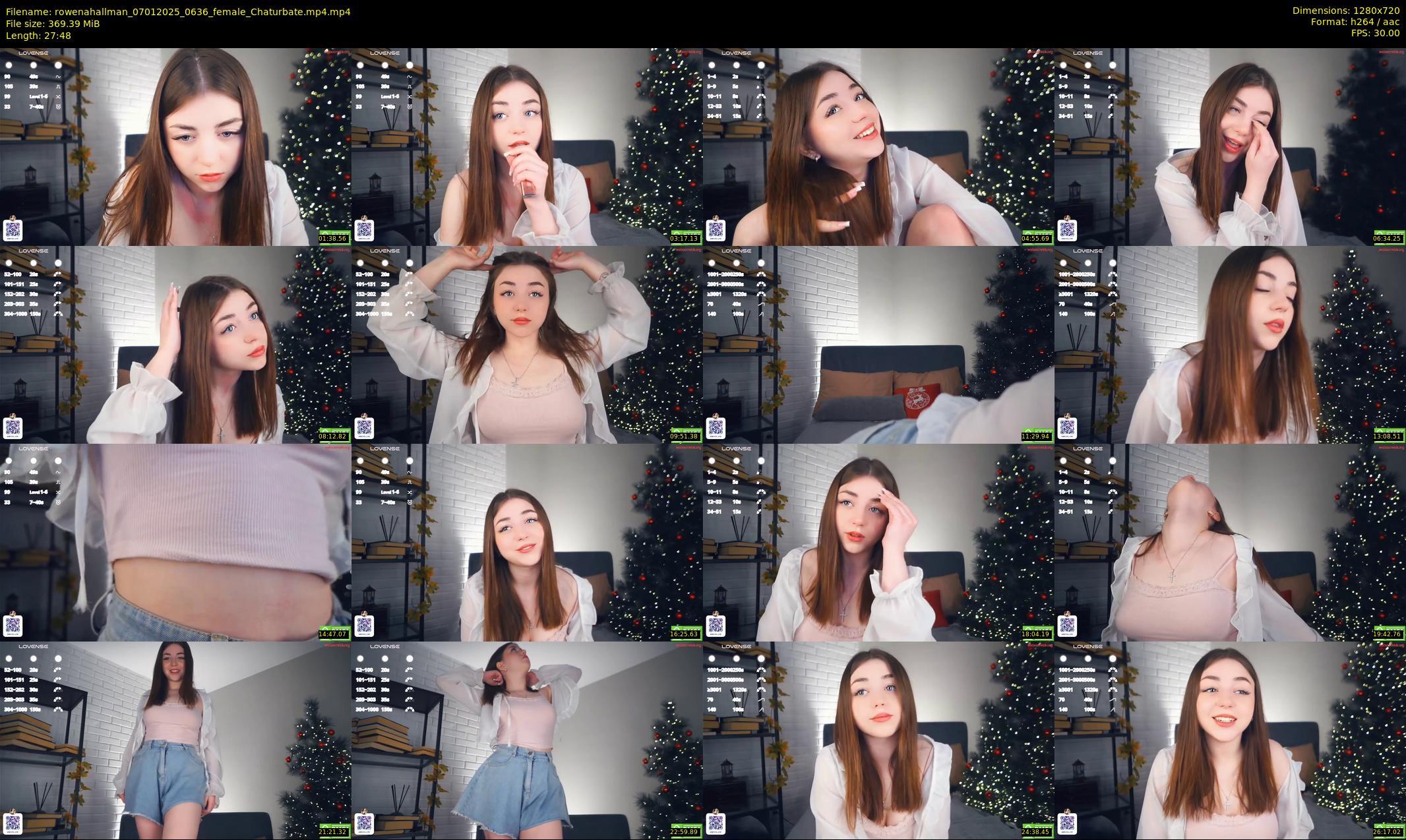 rowenahallman — 28 minute Chaturbate female cam show recording, 720p, Jan 7, 2025