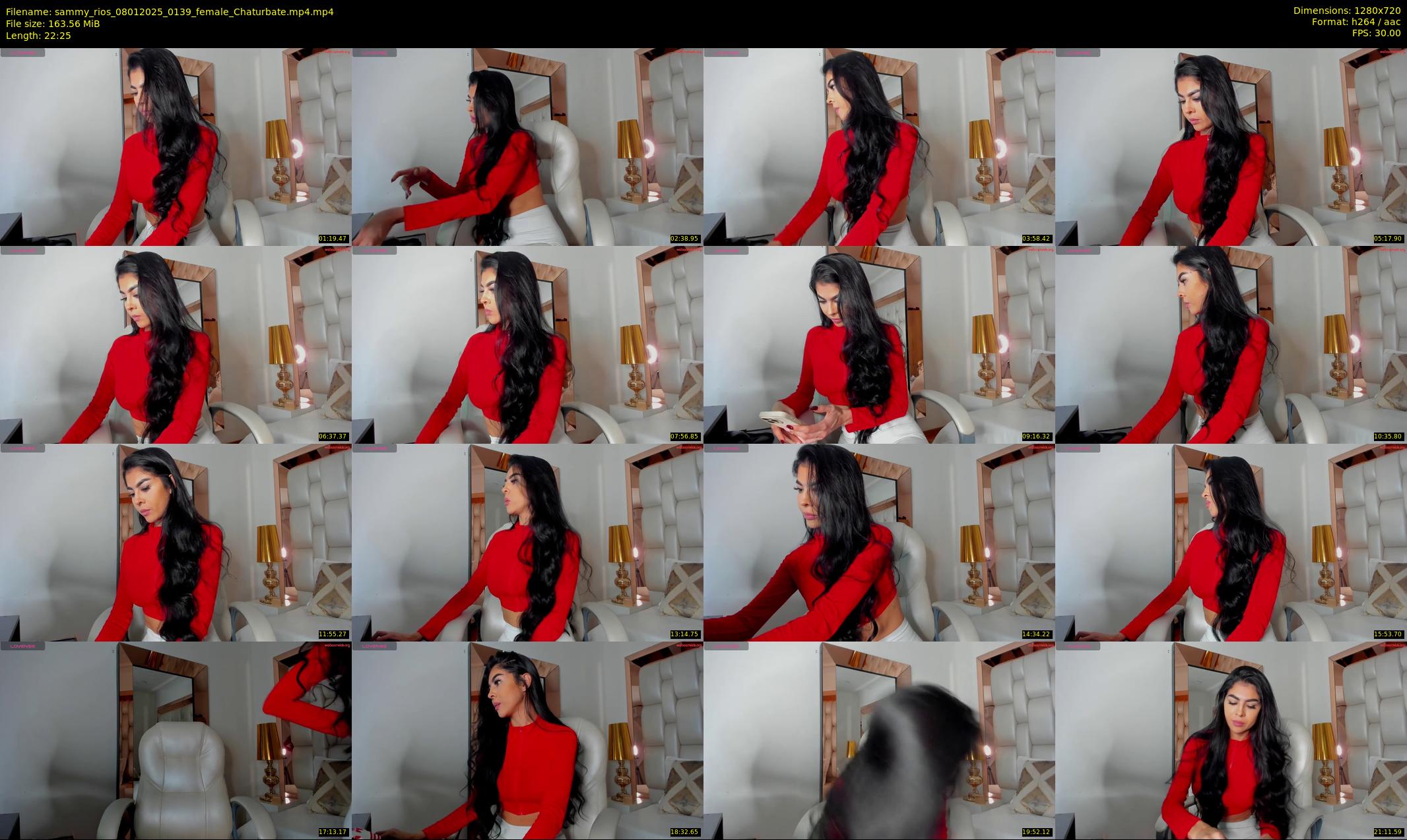 sammy_rios — 23 minute Chaturbate female cam show recording, 720p, Jan 8, 2025
