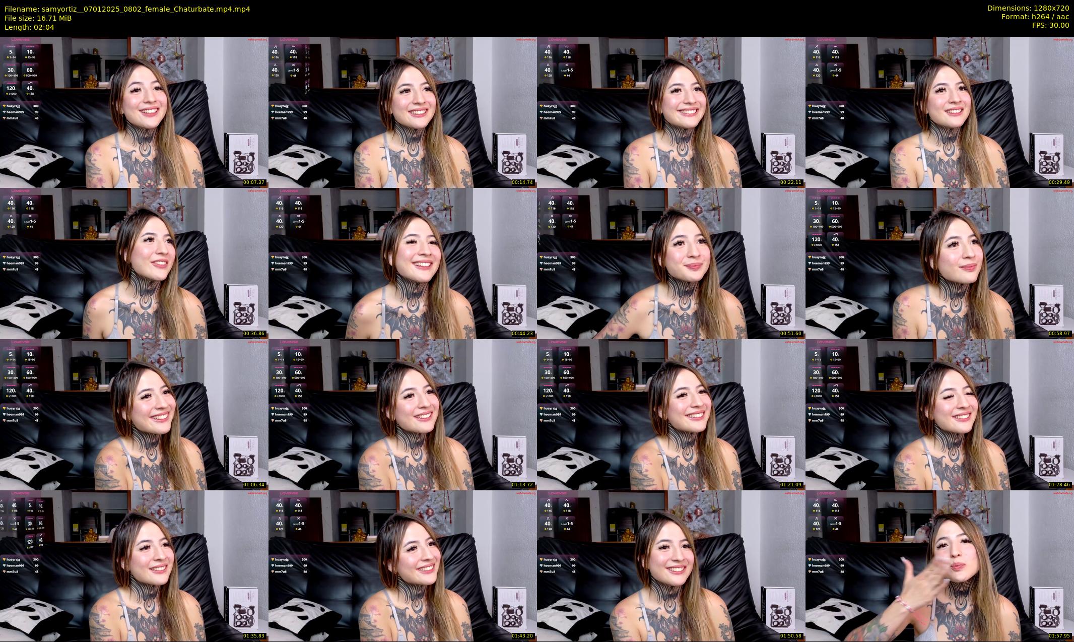 samyortiz_ — 3 minute Chaturbate female cam show recording, 720p, Jan 7, 2025