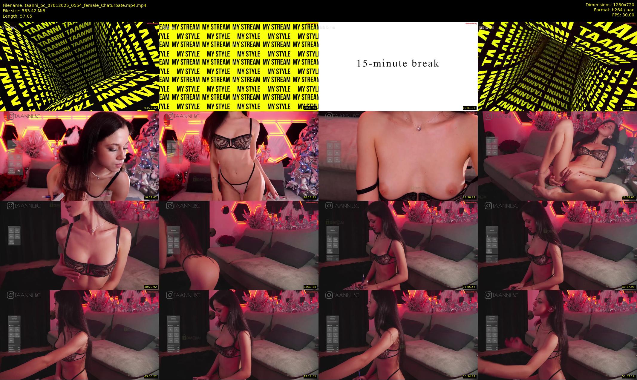taanni_bc — 58 minute Chaturbate female cam show recording, 720p, Jan 7, 2025
