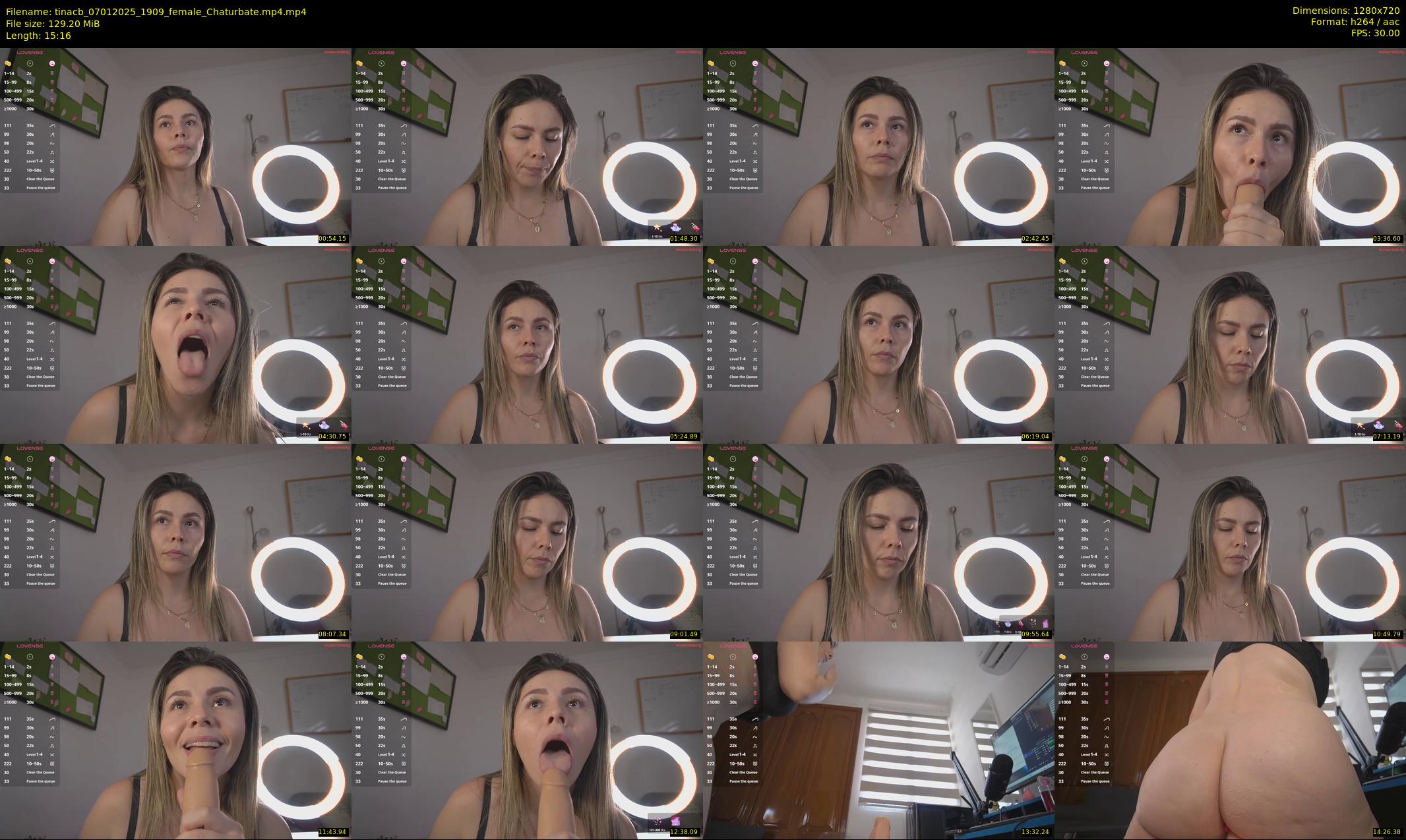 tinacb — 16 minute Chaturbate female cam show recording, 720p, Jan 7, 2025