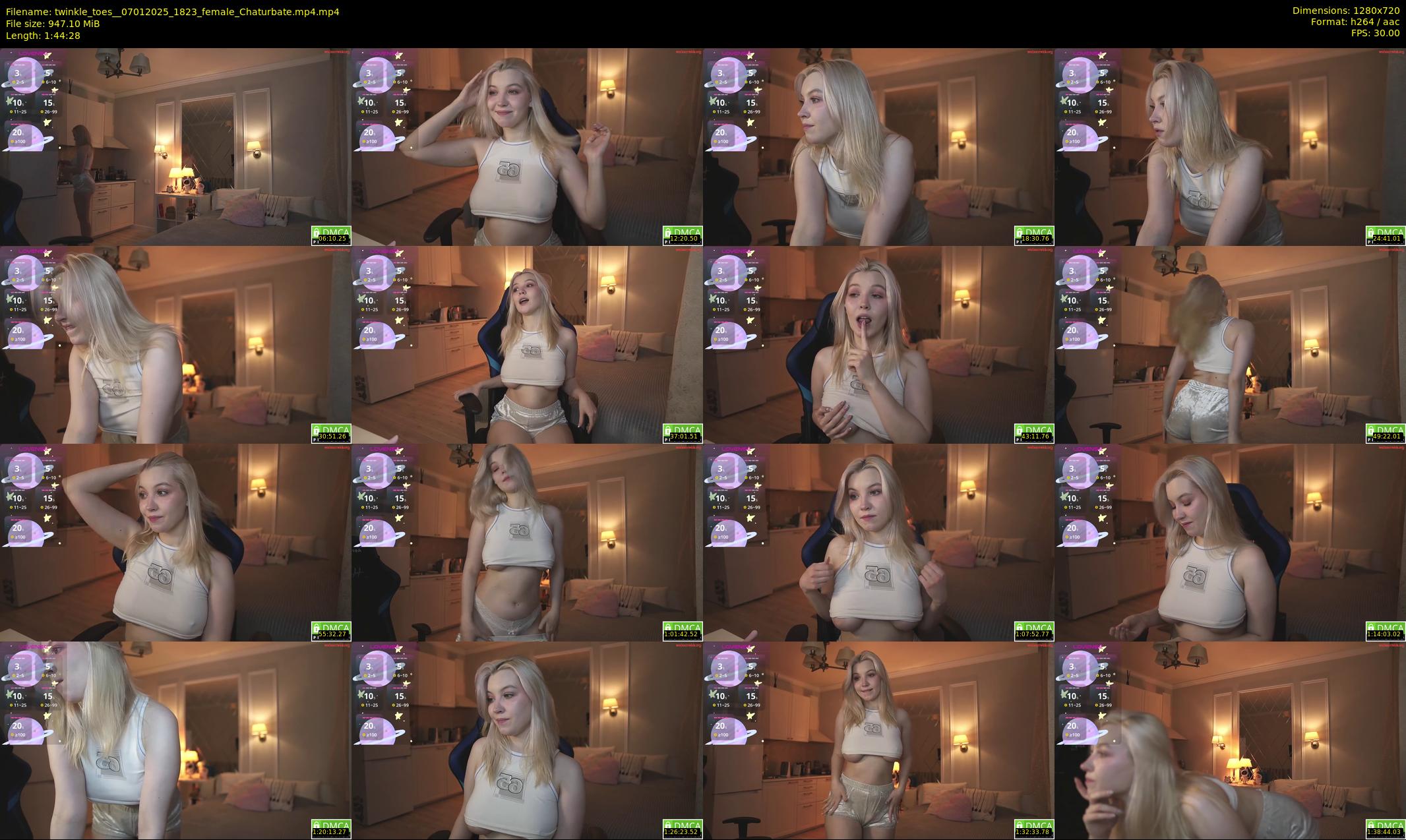 twinkle_toes_ — 105 minute Chaturbate female cam show recording, 720p, Jan 7, 2025