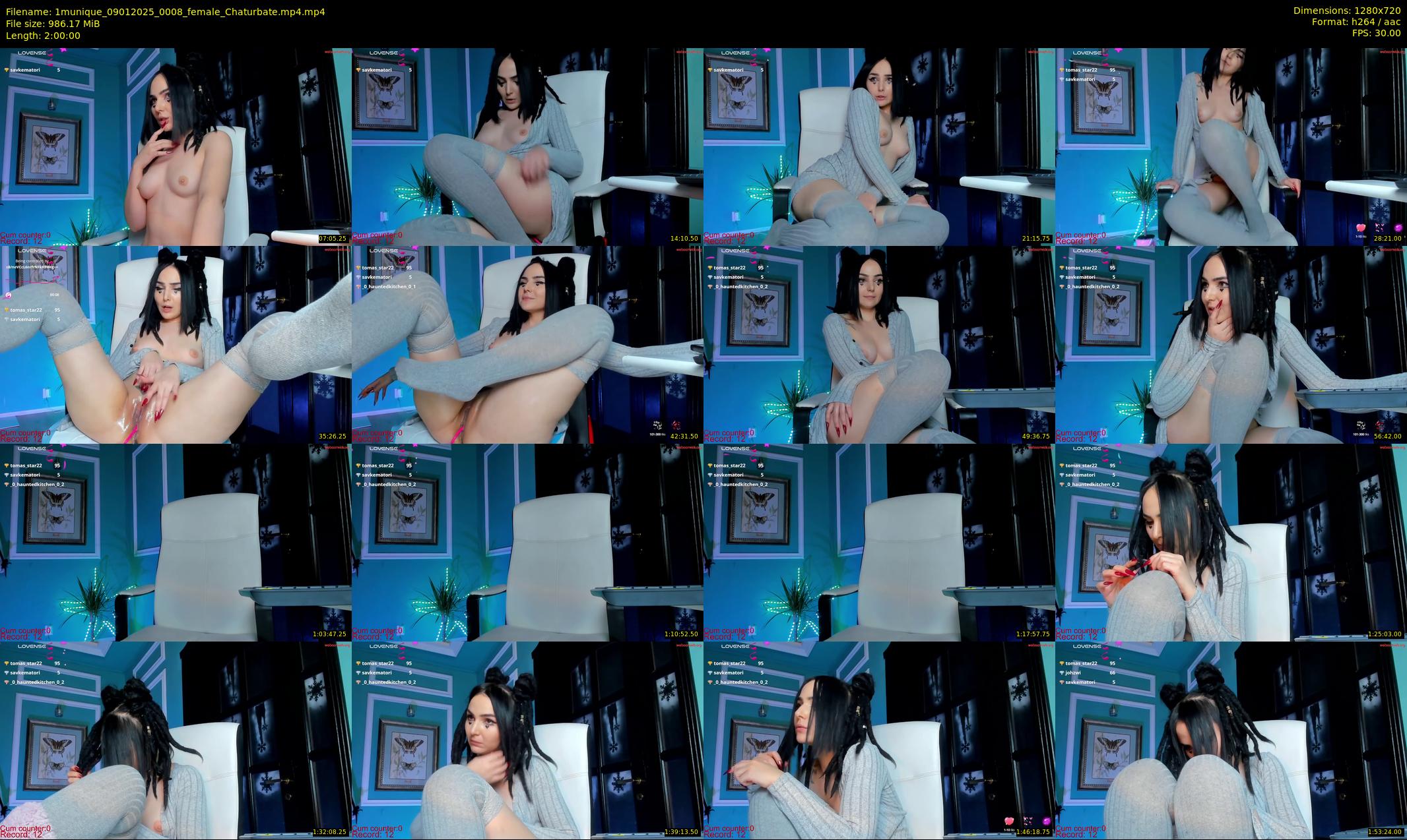 1munique — 120 minute Chaturbate female cam show recording, 720p, Jan 9, 2025