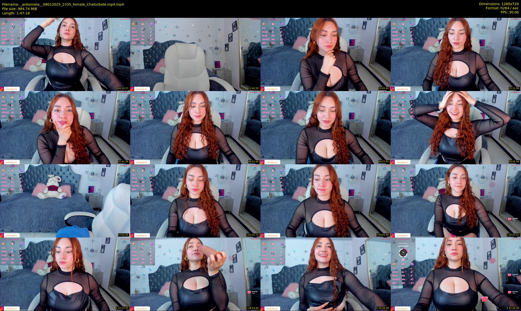 _antonnela_ — 108 minute Chaturbate female cam show recording, 720p, Jan 8, 2025