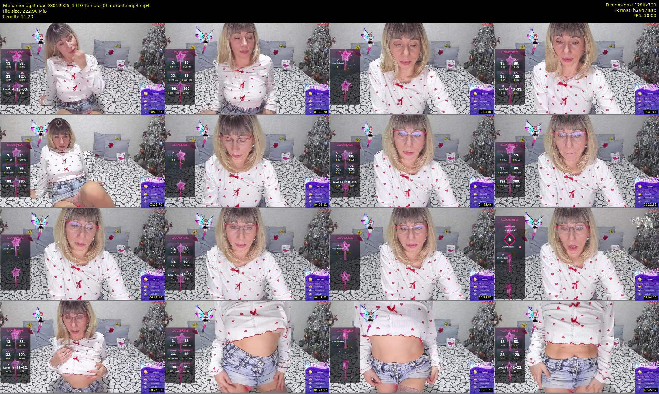 agatafox — 12 minute Chaturbate female cam show recording, 720p, Jan 8, 2025