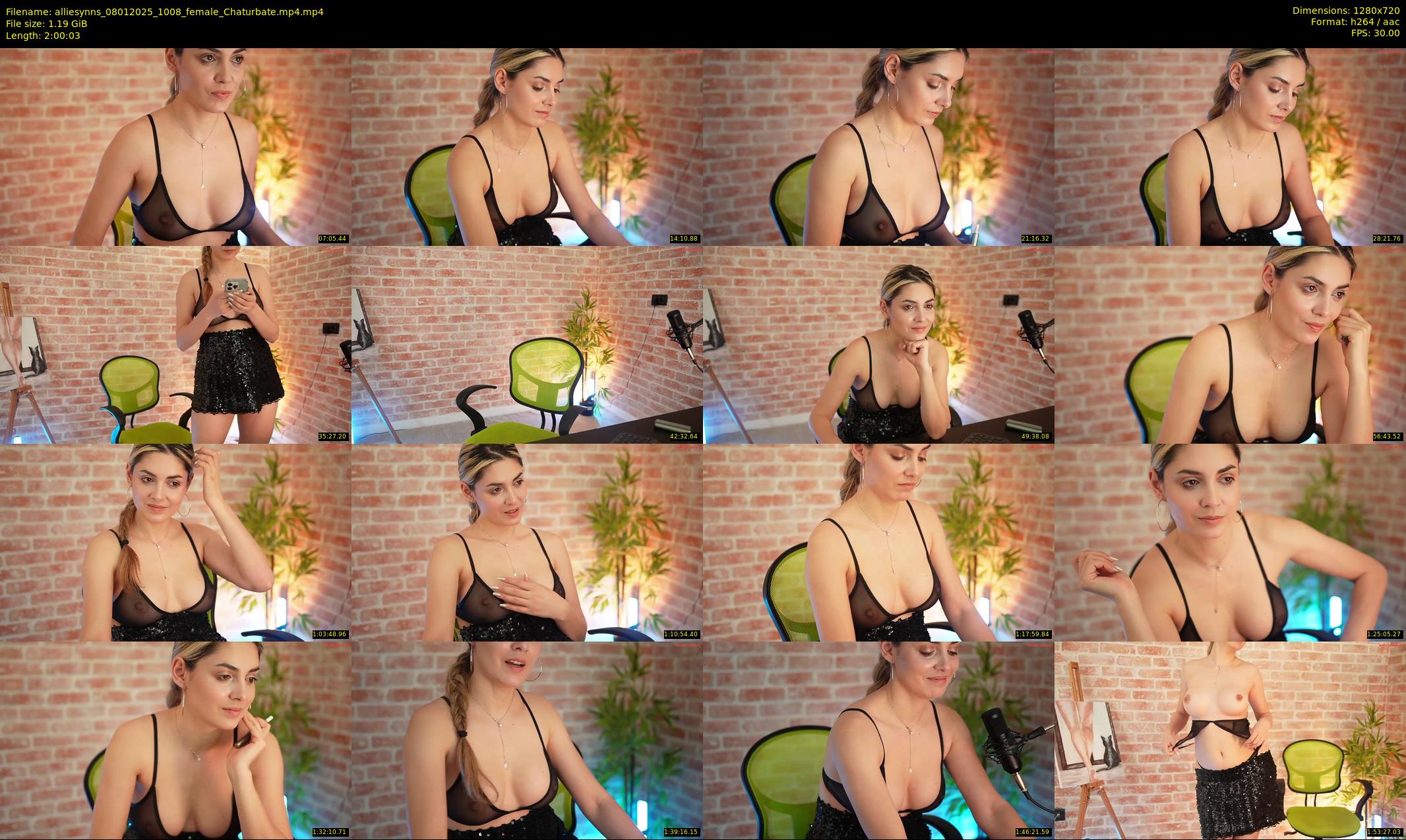 alliesynns — 121 minute Chaturbate female cam show recording, 720p, Jan 8, 2025