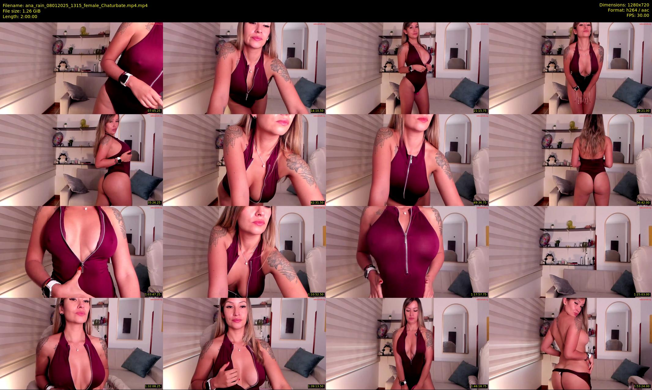 ana_rain — 120 minute Chaturbate female cam show recording, 720p, Jan 8, 2025