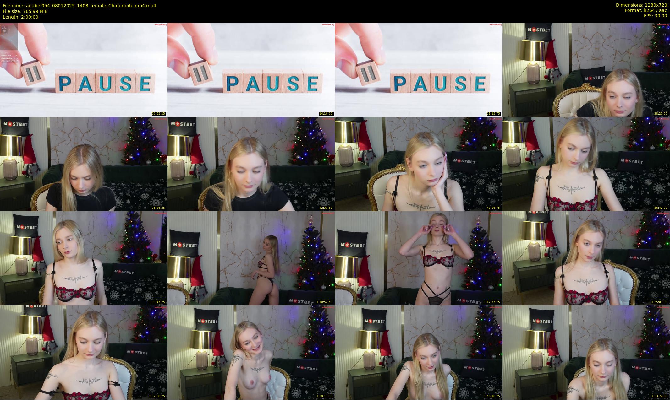 anabel054 — 120 minute Chaturbate female cam show recording, 720p, Jan 8, 2025