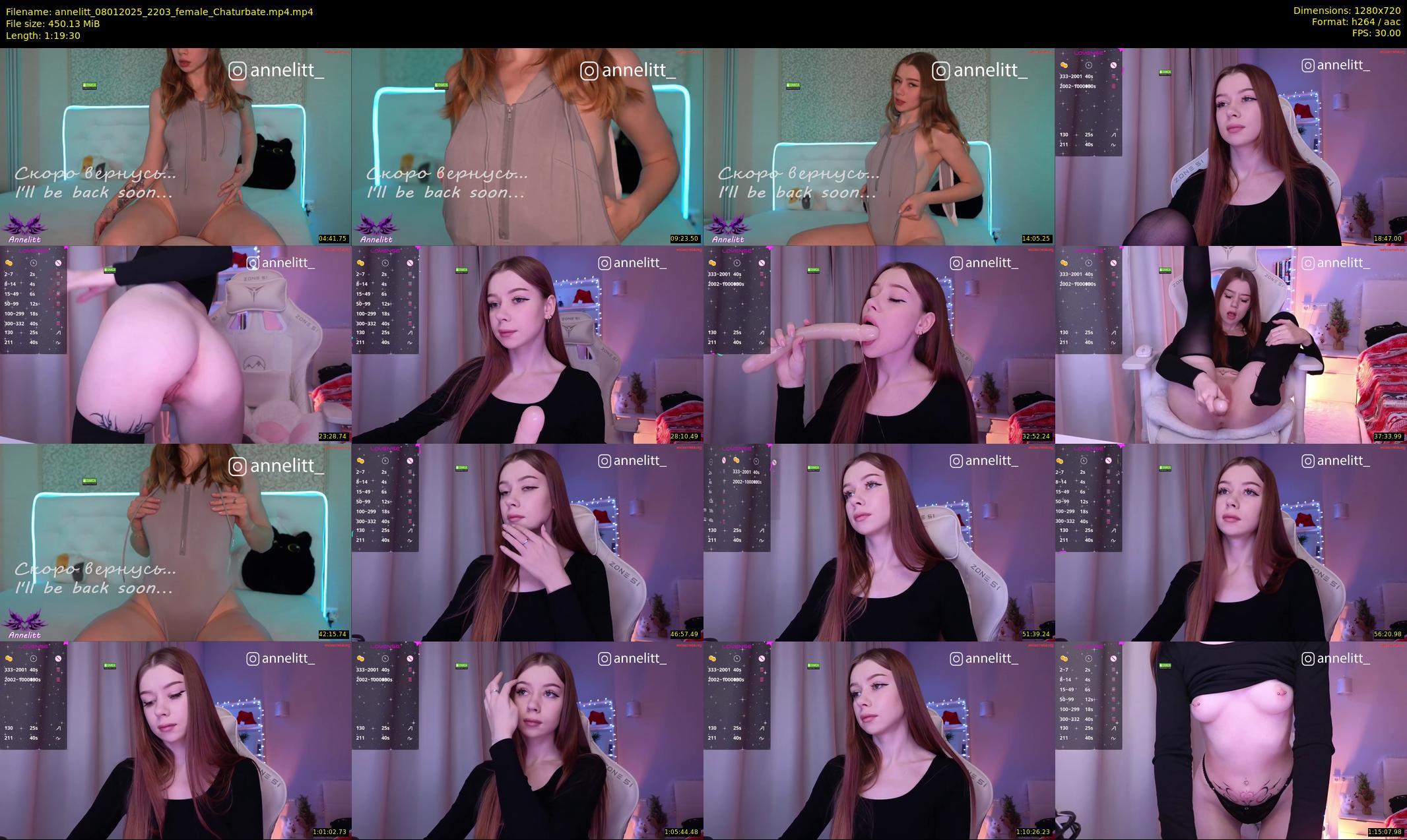annelitt — 80 minute Chaturbate female cam show recording, 720p, Jan 8, 2025