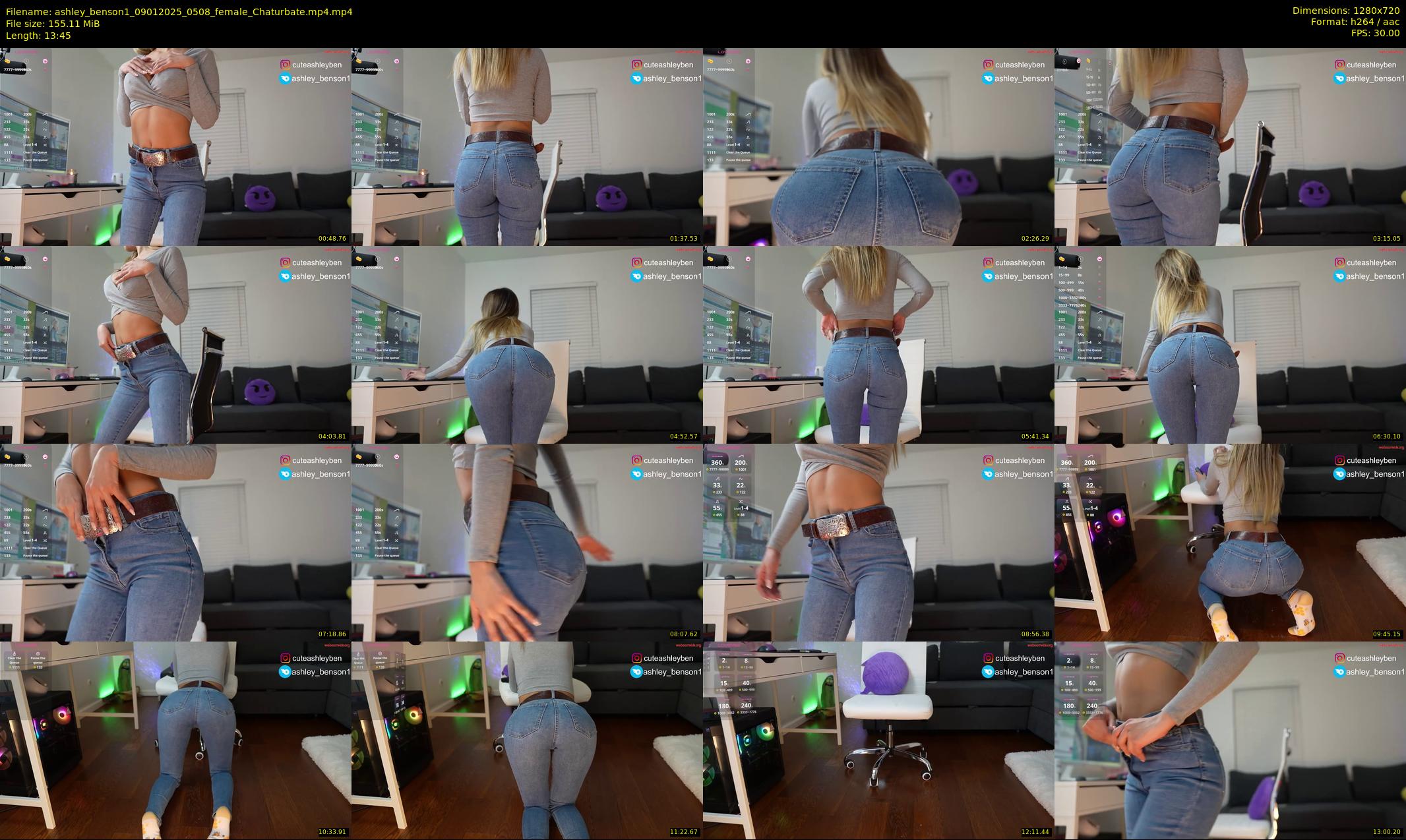 ashley_benson1 — 14 minute Chaturbate female cam show recording, 720p, Jan 9, 2025