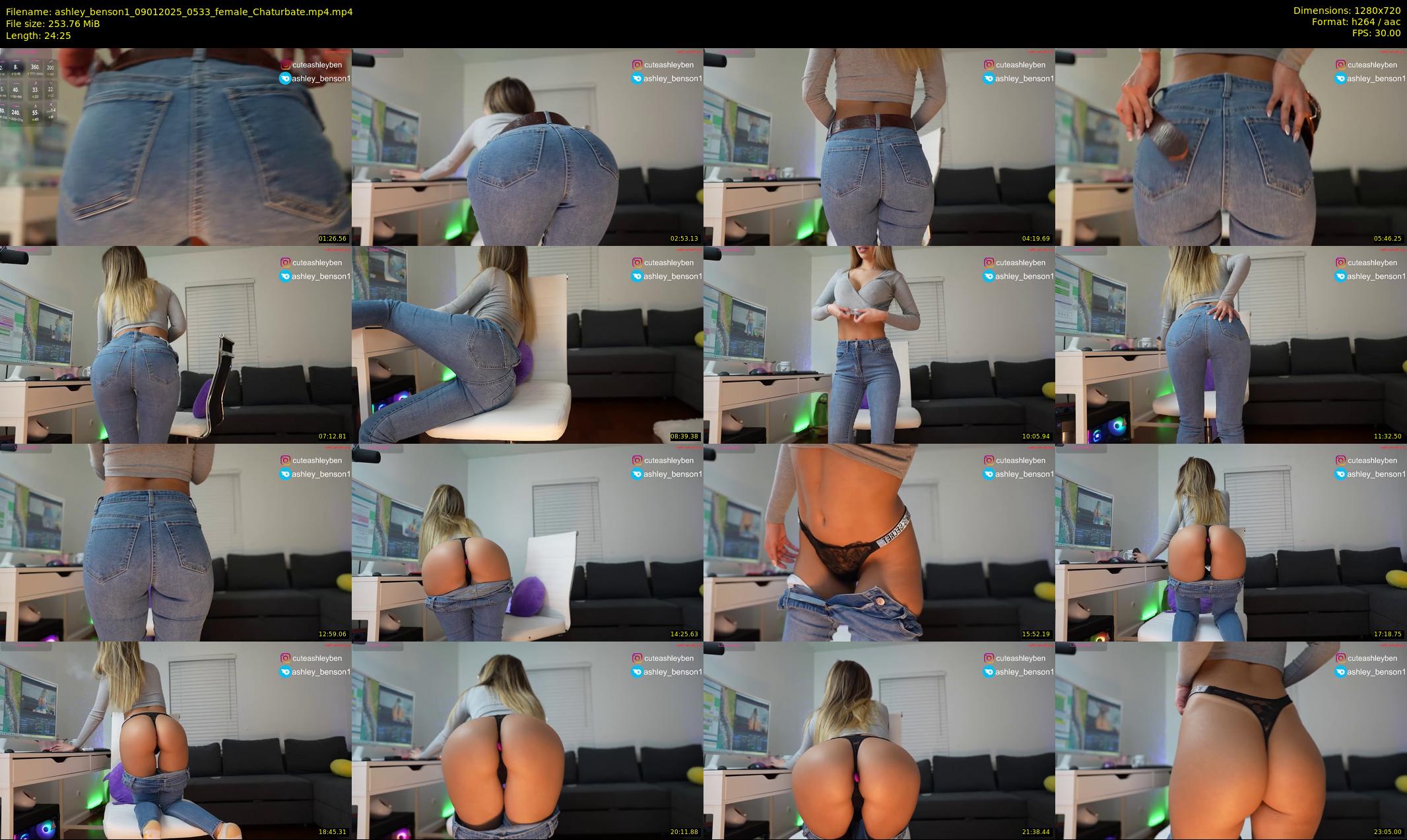 ashley_benson1 — 25 minute Chaturbate female cam show recording, 720p, Jan 9, 2025