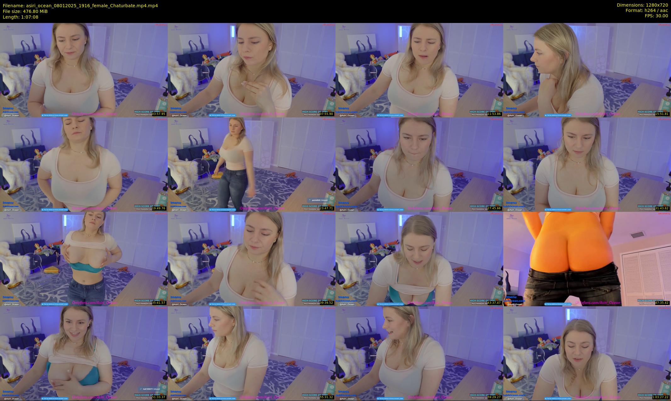 asiri_ocean — 68 minute Chaturbate female cam show recording, 720p, Jan 8, 2025