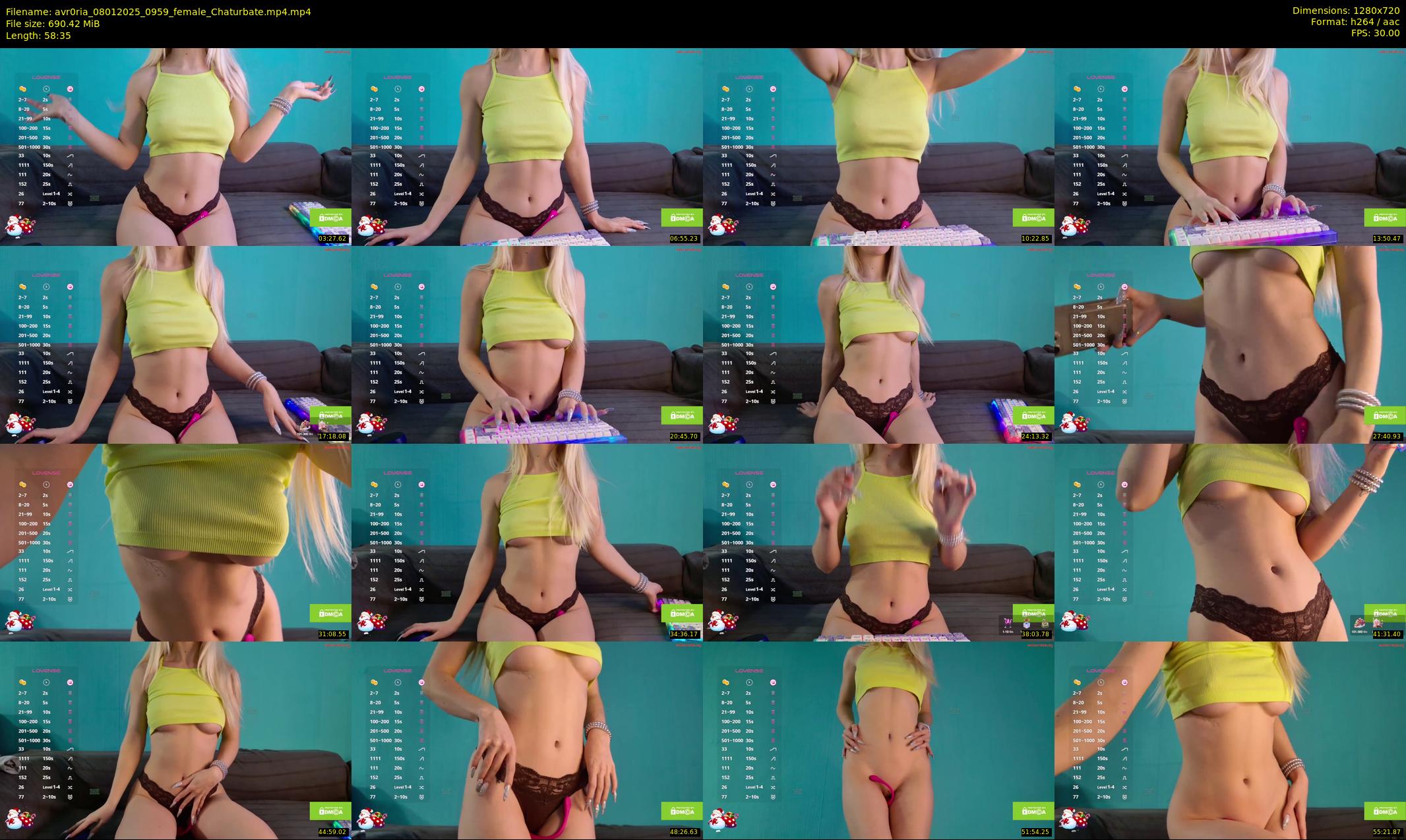 avr0ria — 59 minute Chaturbate female cam show recording, 720p, Jan 8, 2025