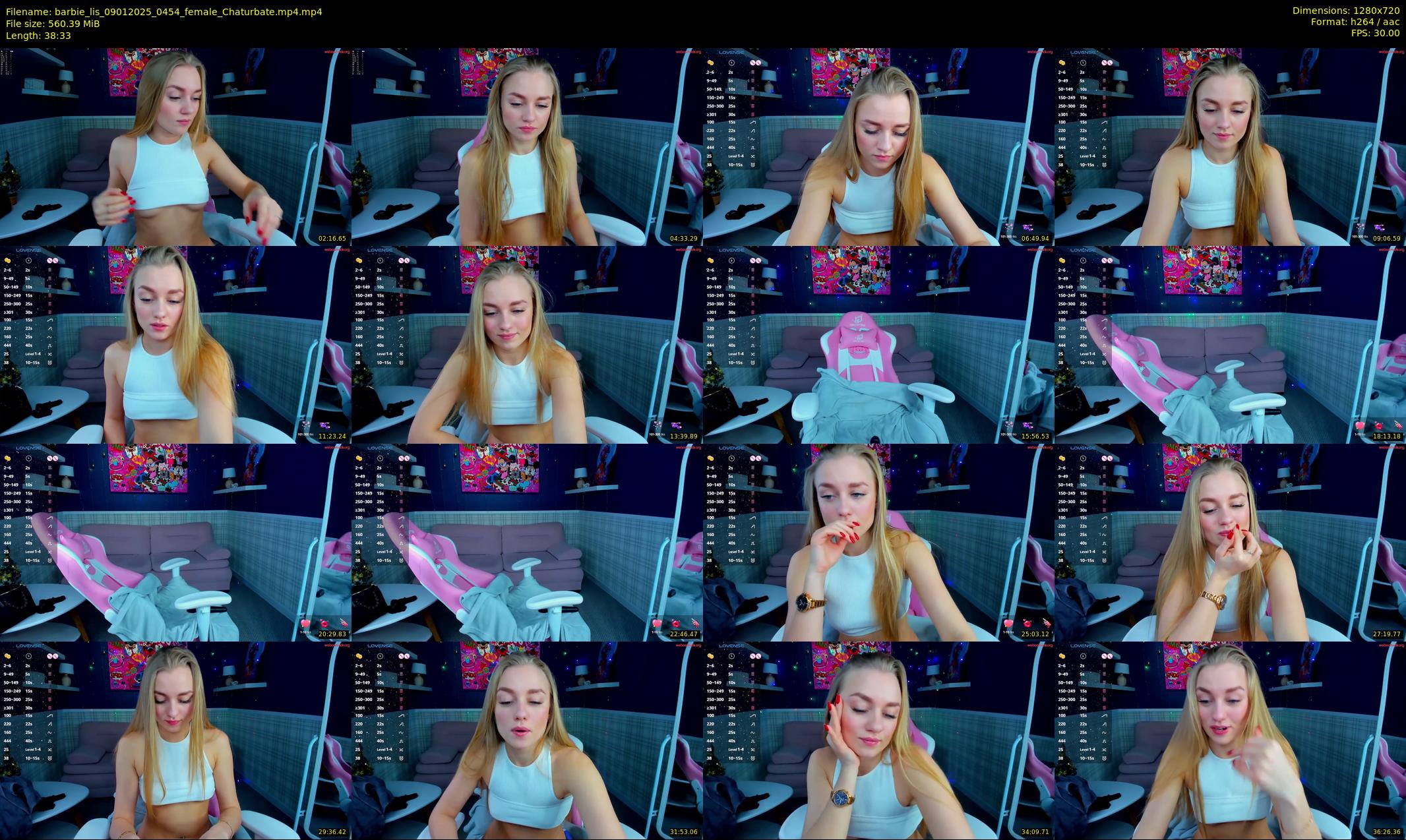 barbie_lis — 39 minute Chaturbate female cam show recording, 720p, Jan 9, 2025
