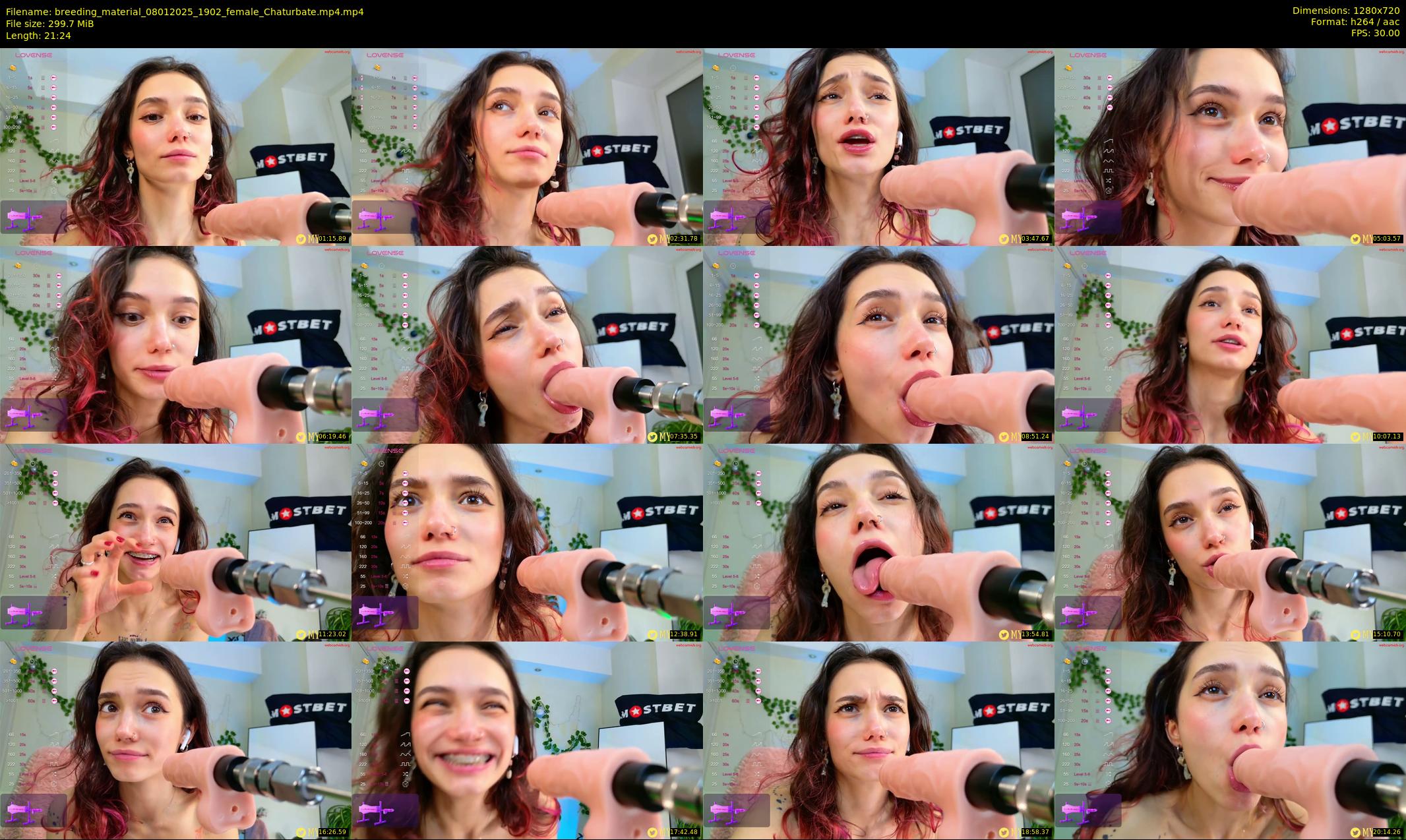 breeding_material — 22 minute Chaturbate female cam show recording, 720p, Jan 8, 2025