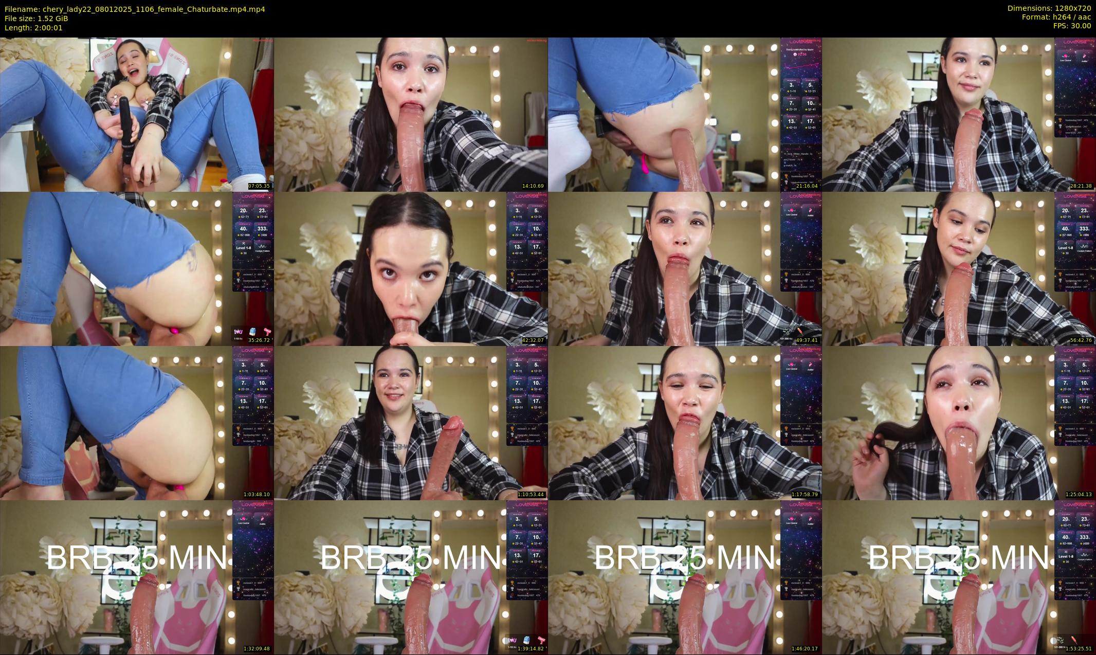 chery_lady22 — 121 minute Chaturbate female cam show recording, 720p, Jan 8, 2025