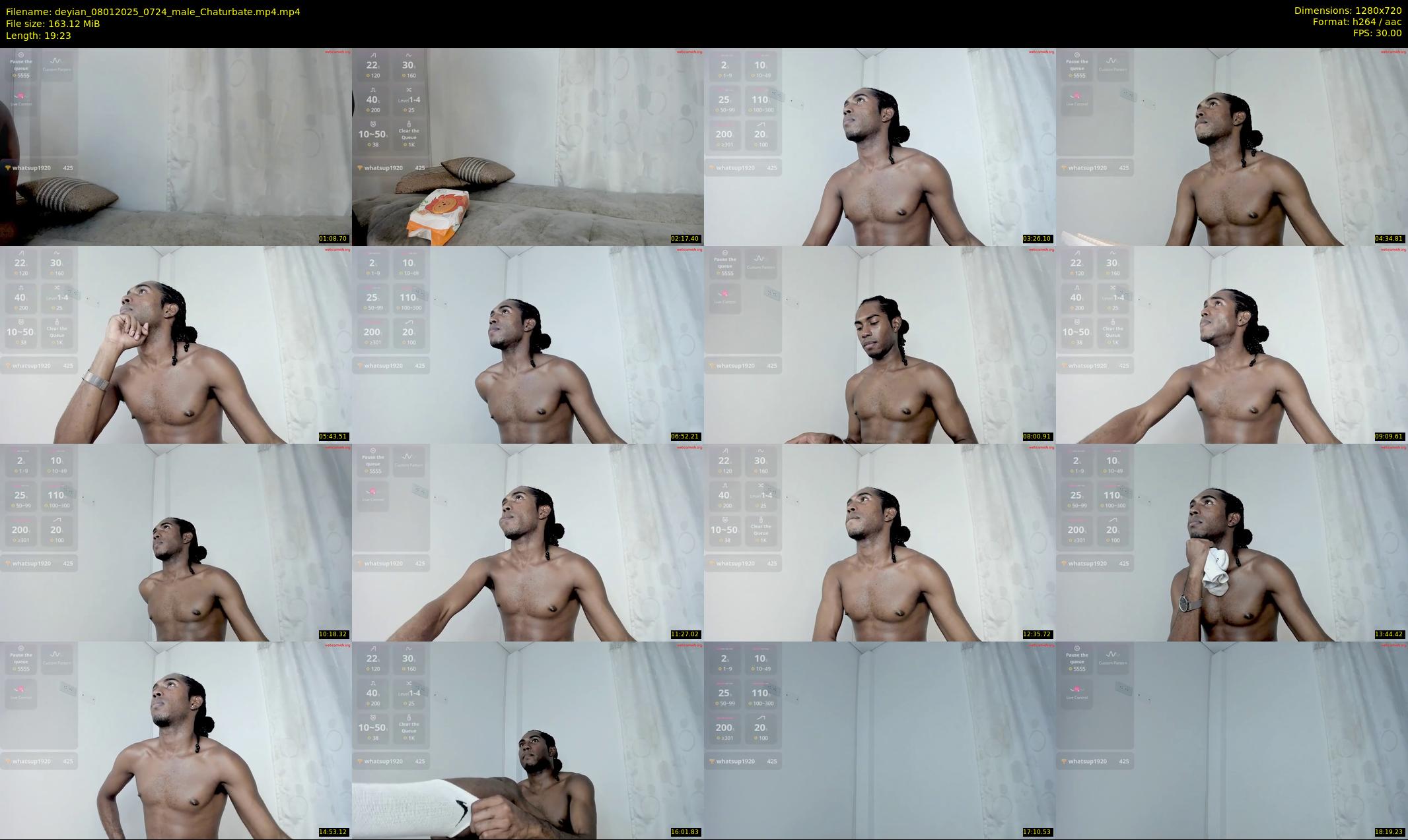 deyian — 20 minute Chaturbate male cam show recording, 720p, Jan 8, 2025