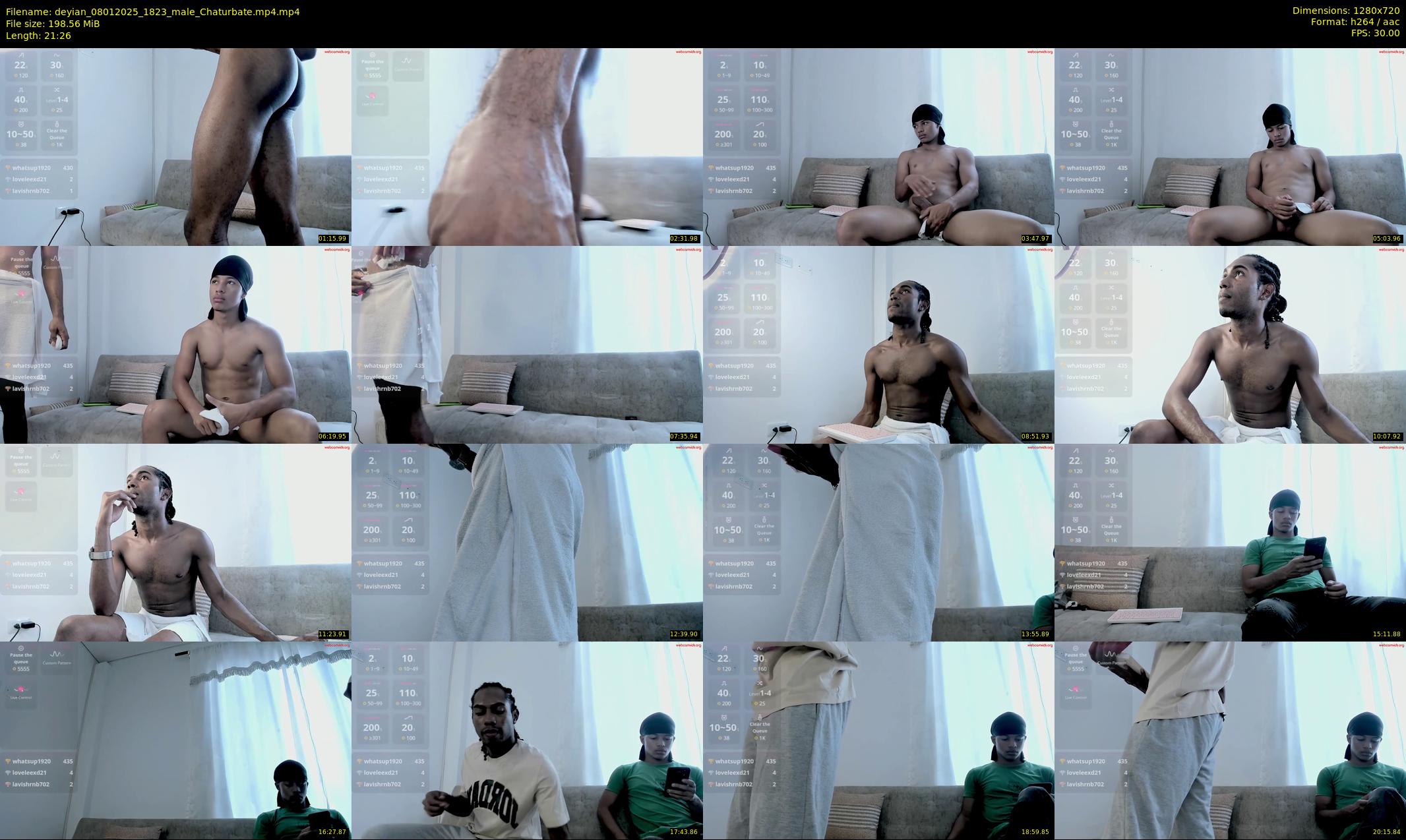deyian — 22 minute Chaturbate male cam show recording, 720p, Jan 8, 2025