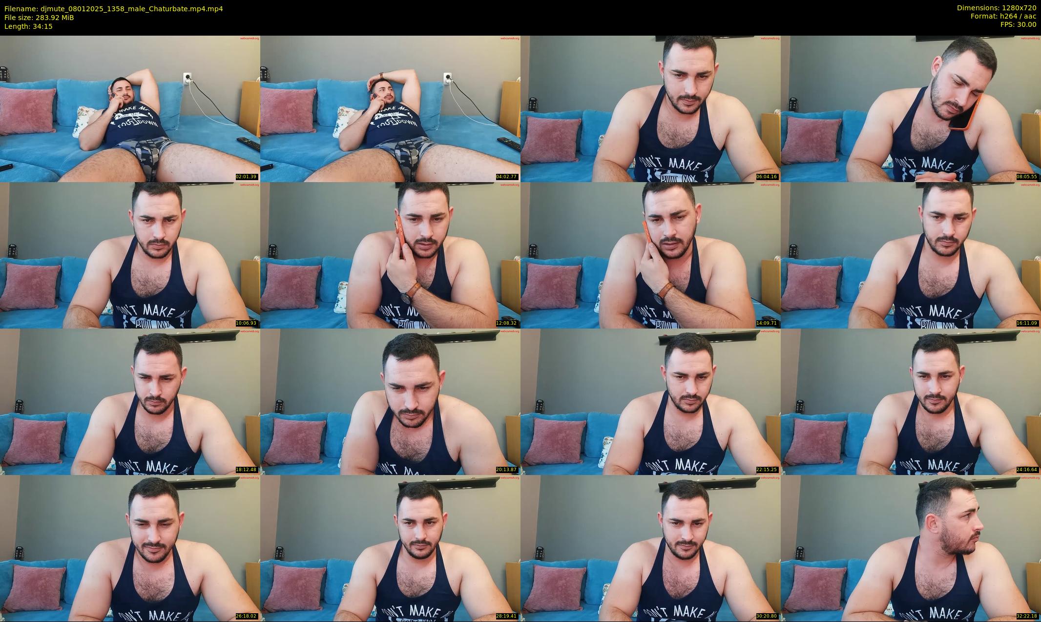 djmute — 35 minute Chaturbate male cam show recording, 720p, Jan 8, 2025