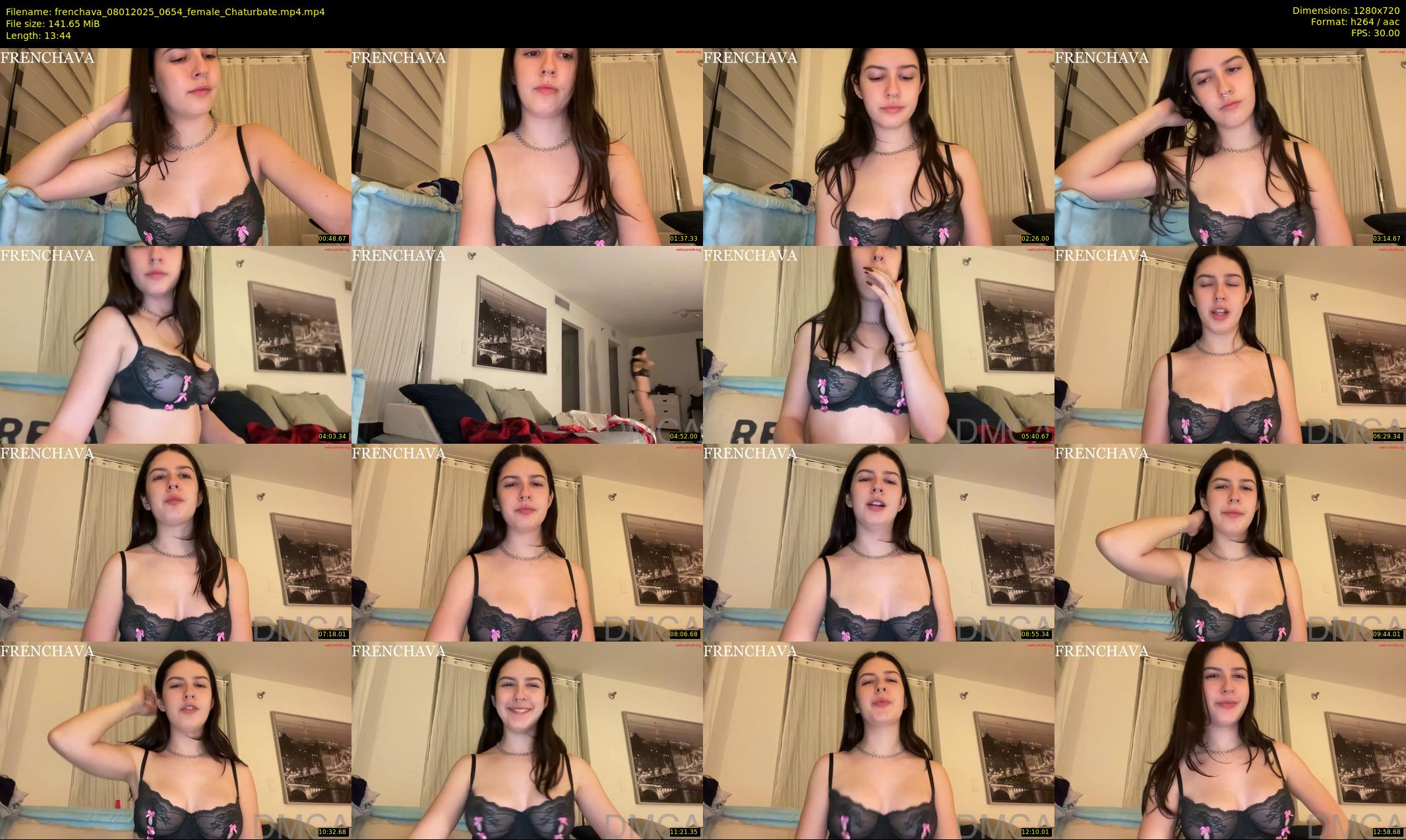 frenchava — 14 minute Chaturbate female cam show recording, 720p, Jan 8, 2025