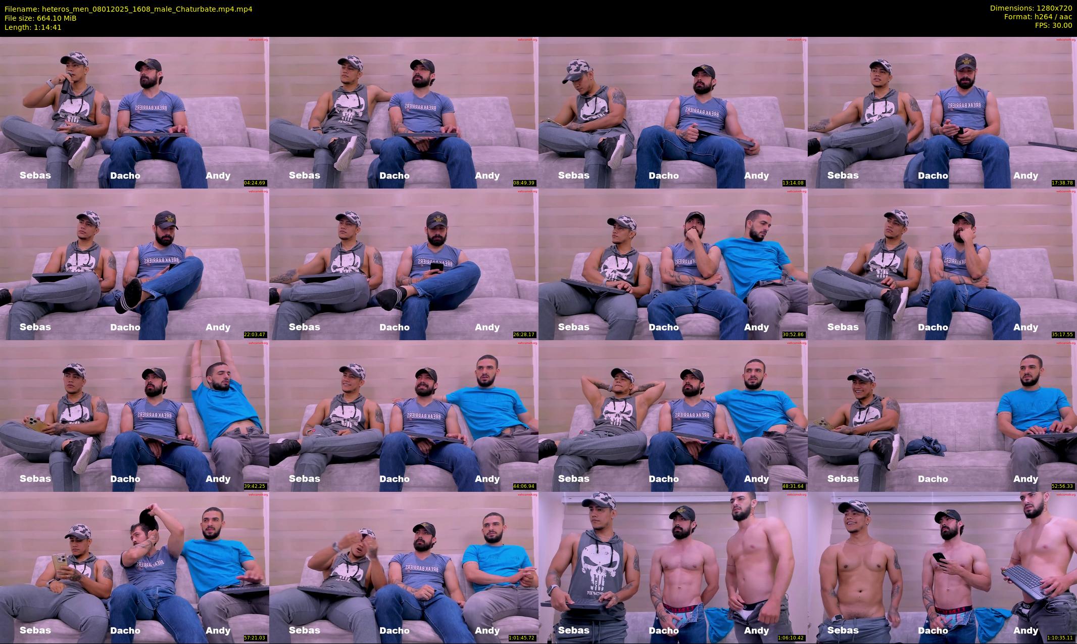 heteros_men — 75 minute Chaturbate male cam show recording, 720p, Jan 8, 2025