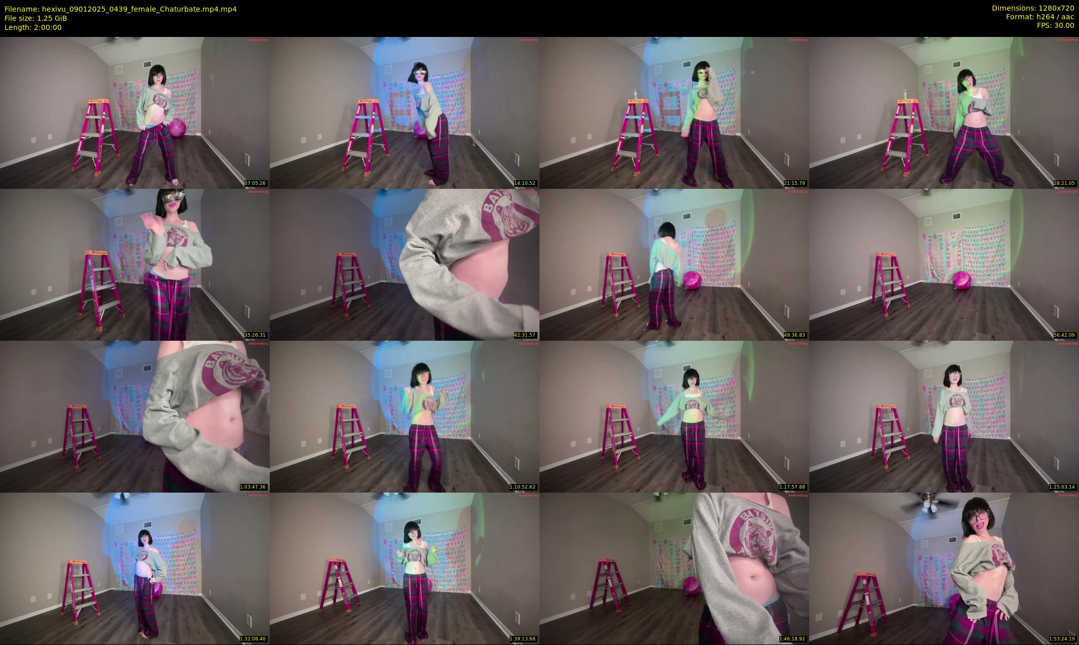 hexivu — 120 minute Chaturbate female cam show recording, 720p, Jan 9, 2025