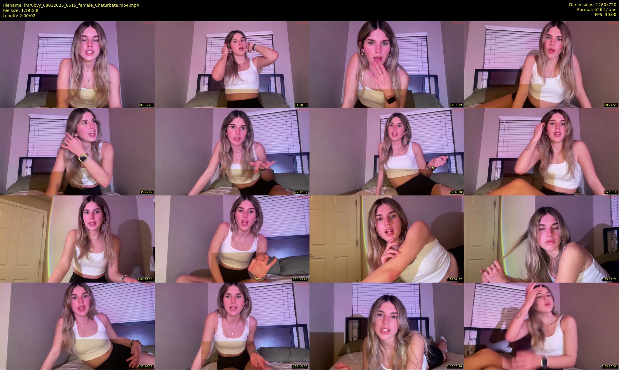 imrubyy — 121 minute Chaturbate female cam show recording, 720p, Jan 8, 2025