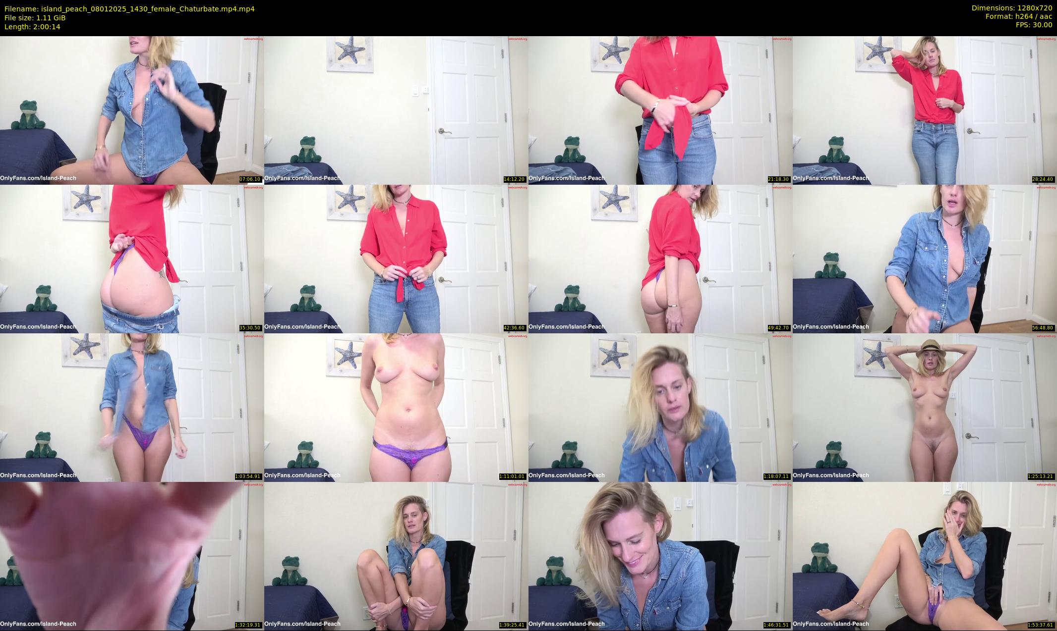 island_peach — 121 minute Chaturbate female cam show recording, 720p, Jan 8, 2025
