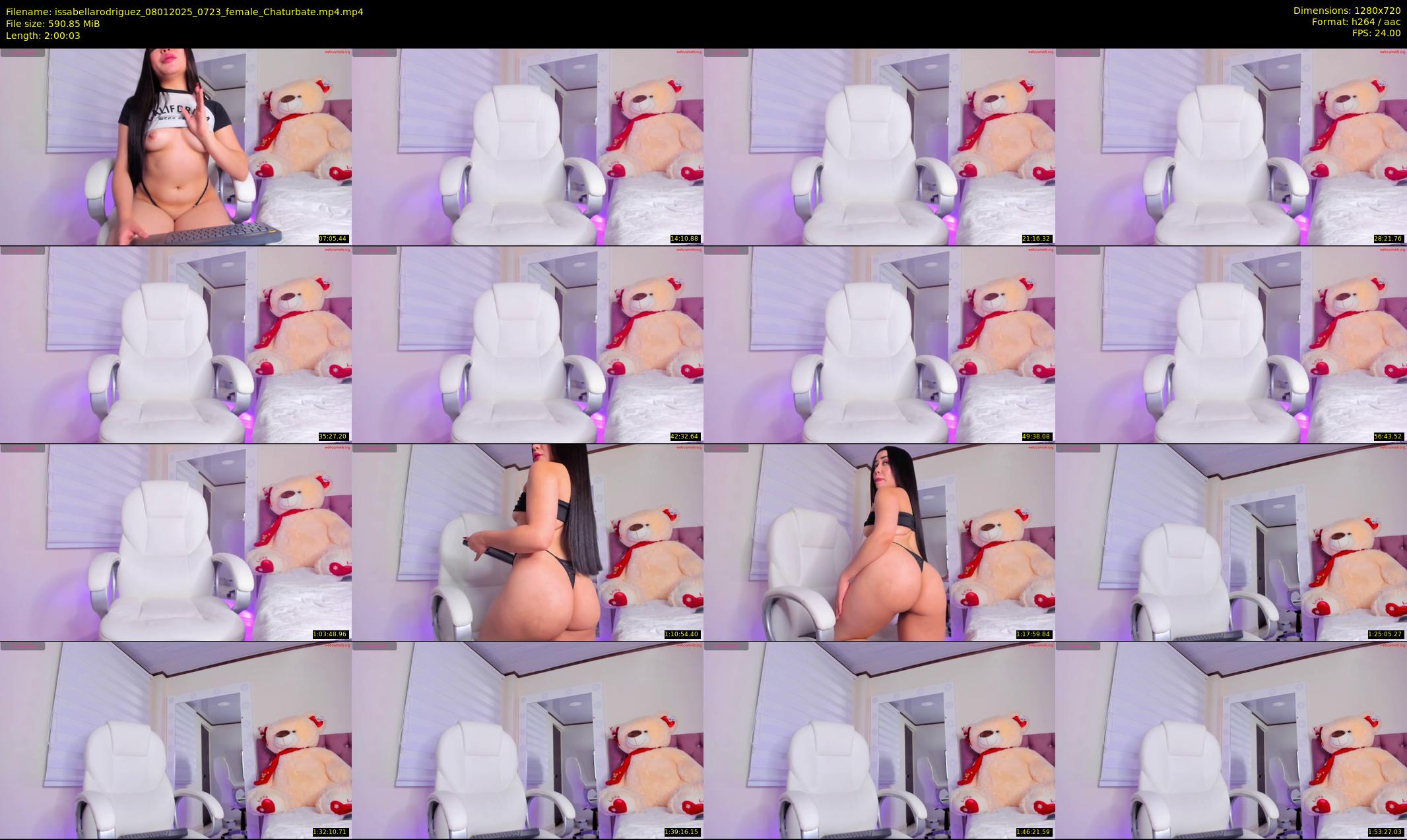 issabellarodriguez — 121 minute Chaturbate female cam show recording, 720p, Jan 8, 2025