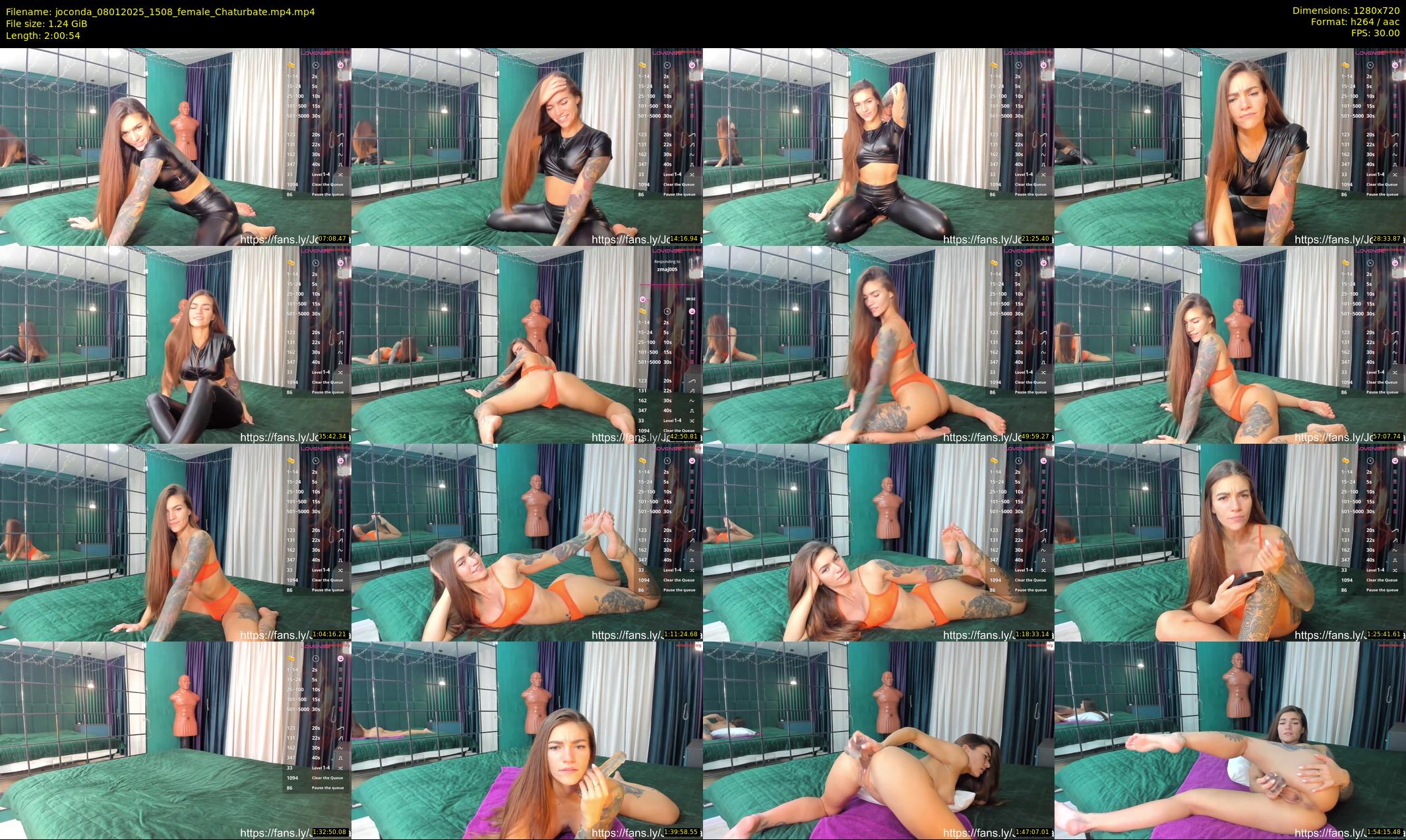 joconda — 121 minute Chaturbate female cam show recording, 720p, Jan 8, 2025