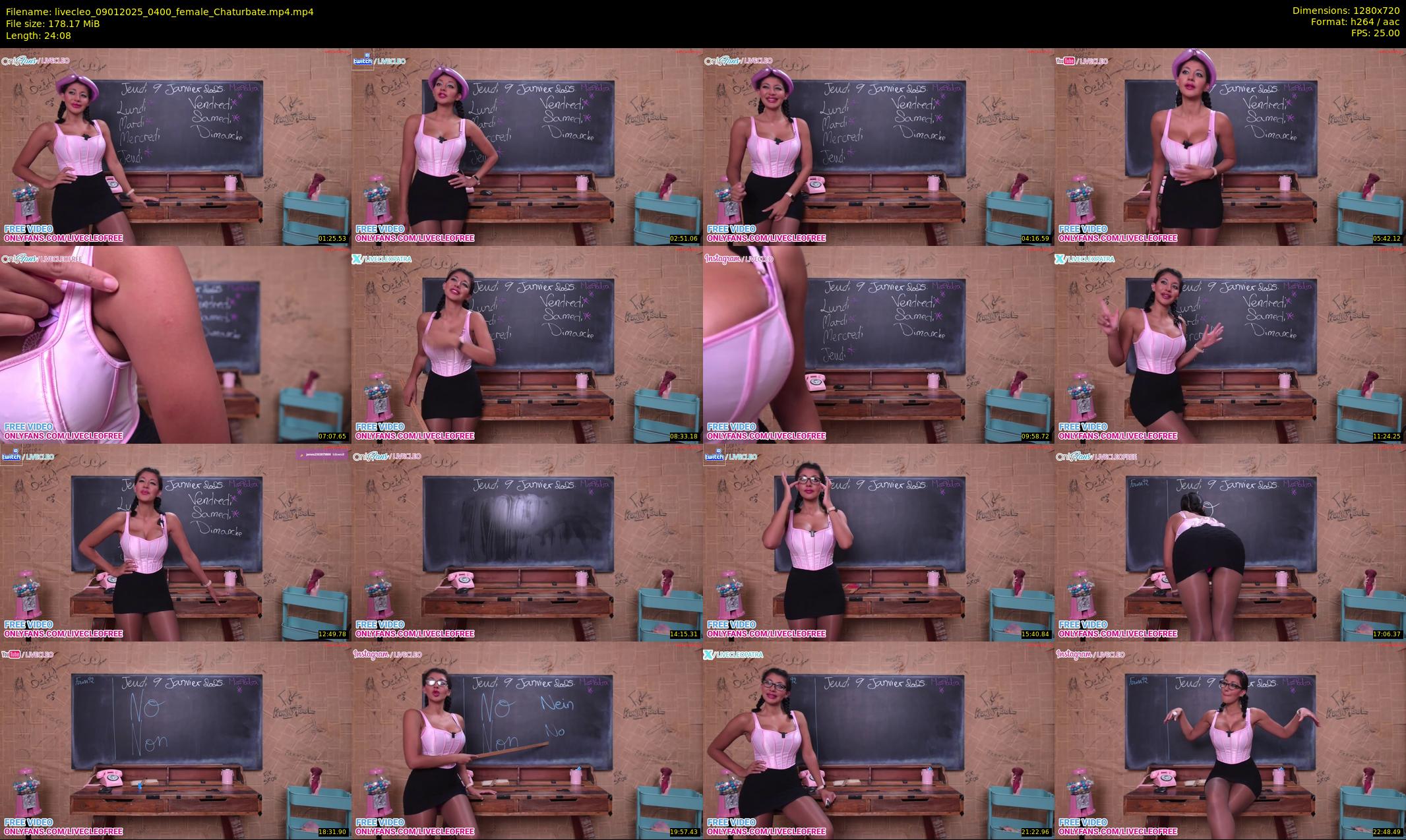 livecleo — 25 minute Chaturbate female cam show recording, 720p, Jan 9, 2025