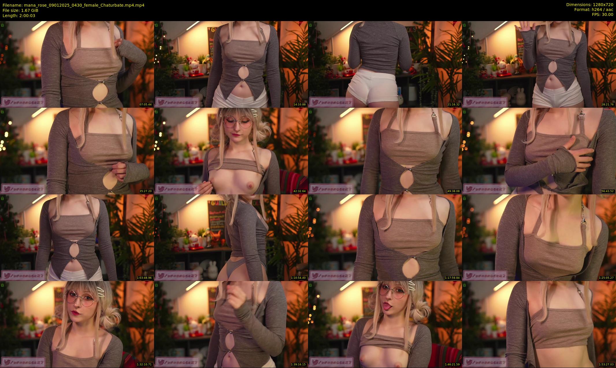 mana_rose — 121 minute Chaturbate female cam show recording, 720p, Jan 9, 2025