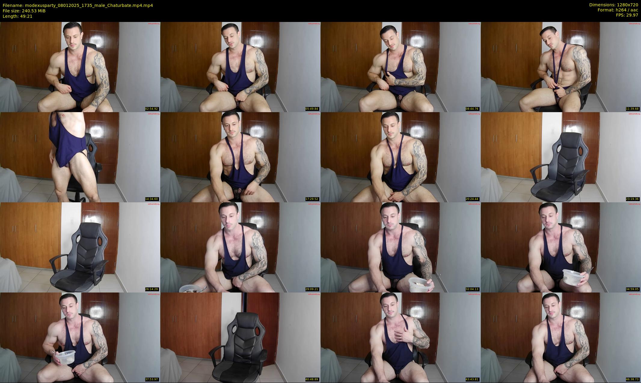 modexusparty — 50 minute Chaturbate male cam show recording, 720p, Jan 8, 2025
