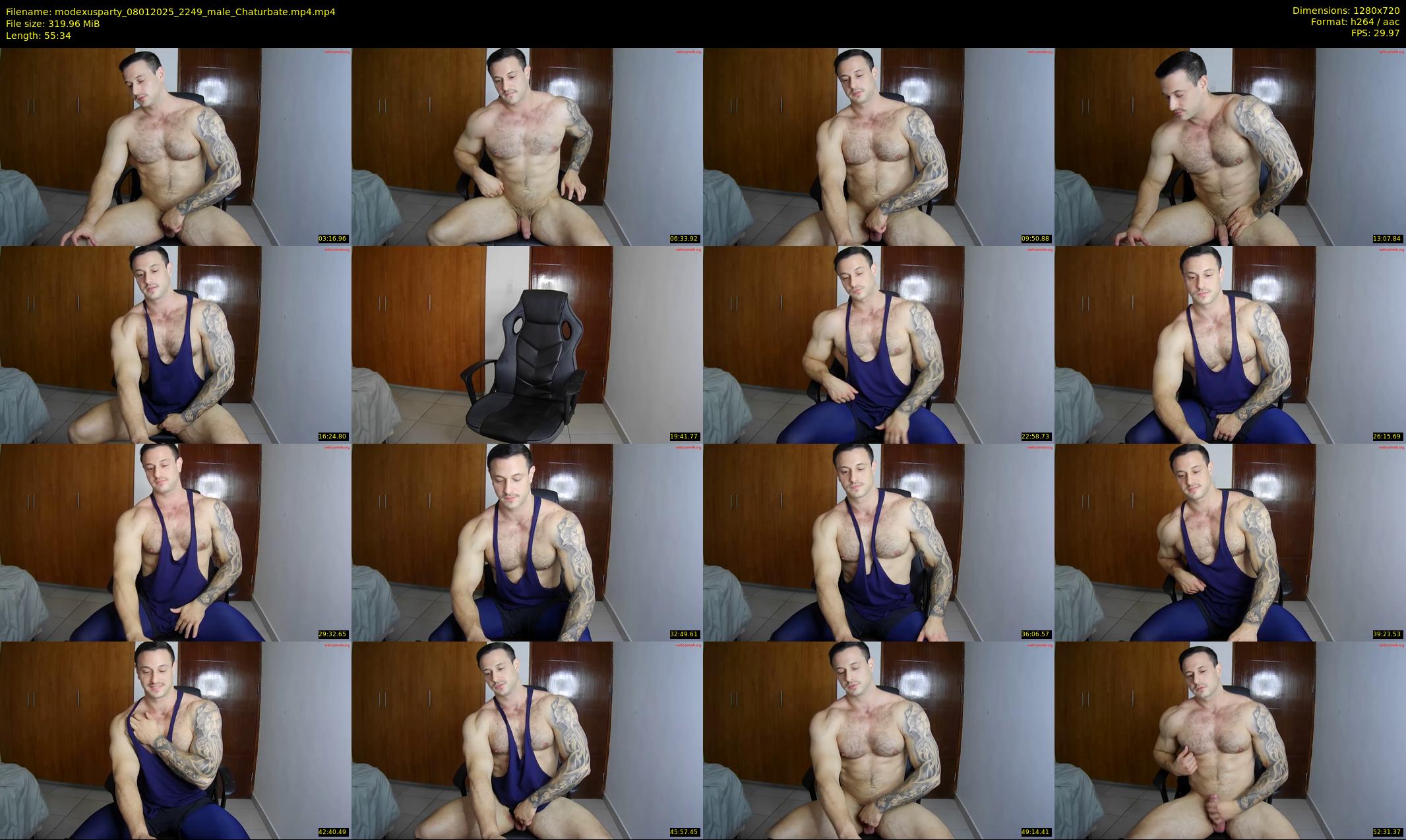 modexusparty — 56 minute Chaturbate male cam show recording, 720p, Jan 8, 2025