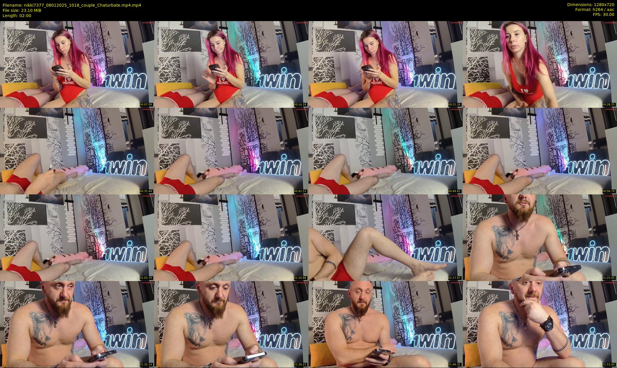 nikki7377 — 2 minute Chaturbate couple cam show recording, 720p, Jan 8, 2025