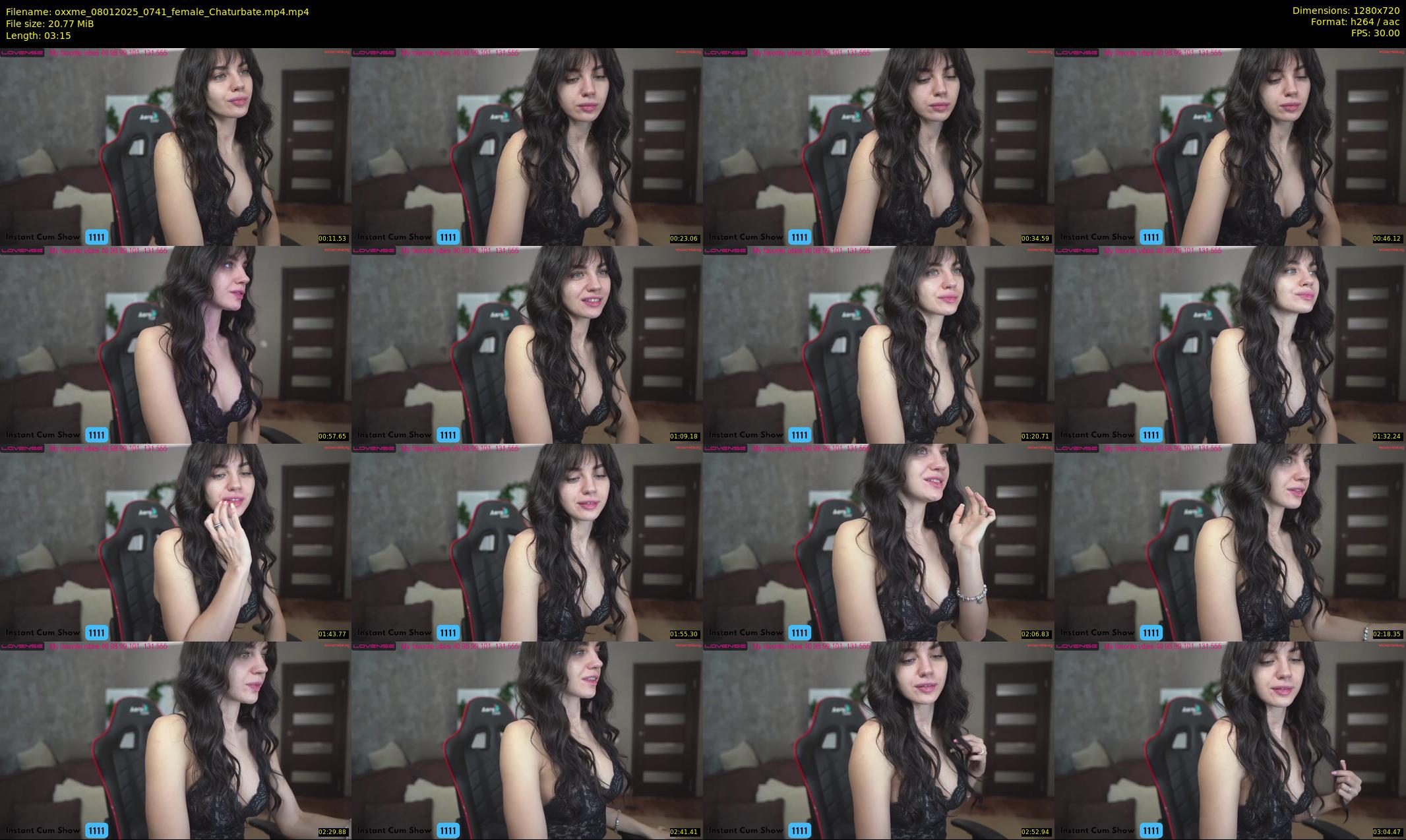 oxxme — 4 minute Chaturbate female cam show recording, 720p, Jan 8, 2025
