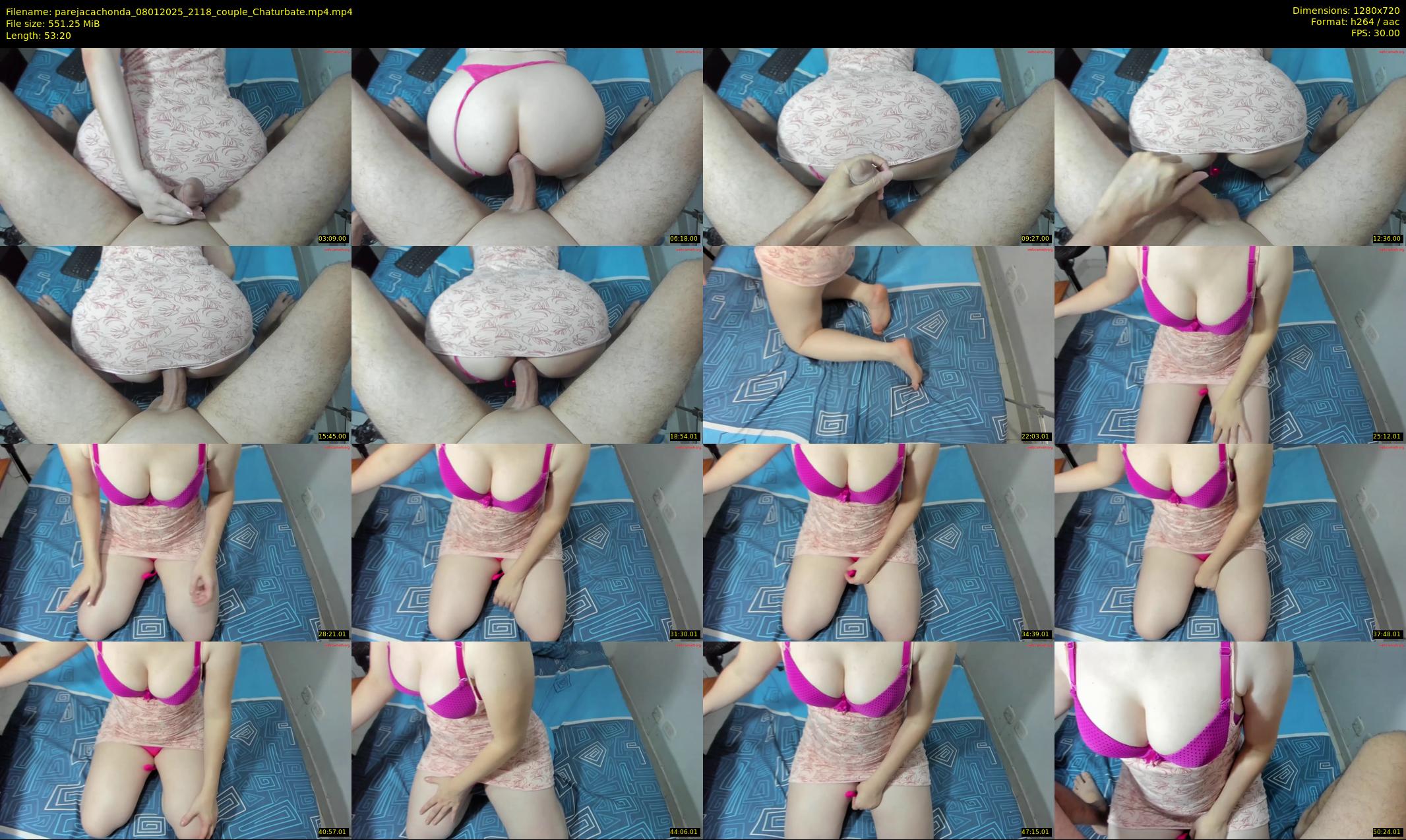 parejacachonda — 54 minute Chaturbate couple cam show recording, 720p, Jan 8, 2025