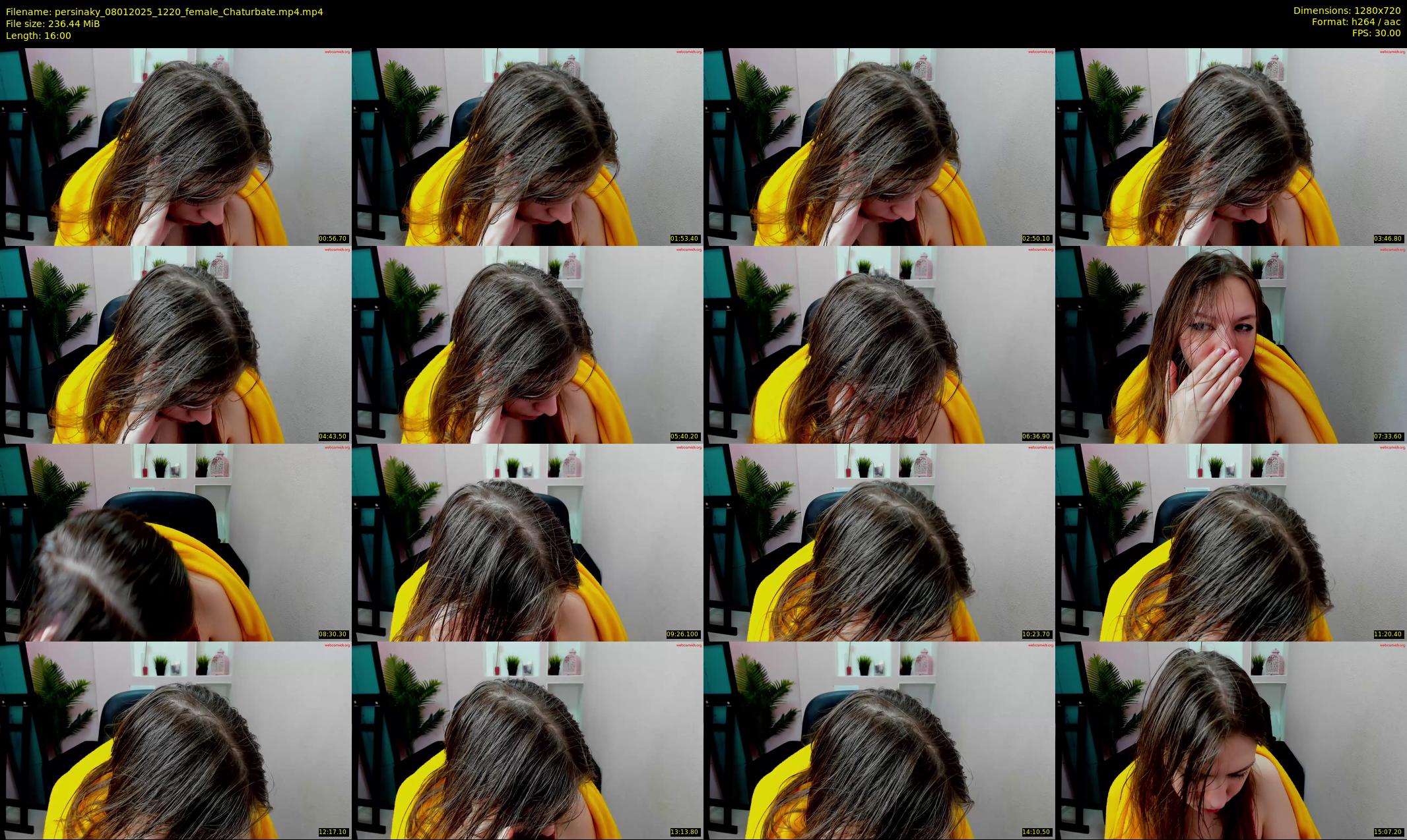 persinaky — 16 minute Chaturbate female cam show recording, 720p, Jan 8, 2025