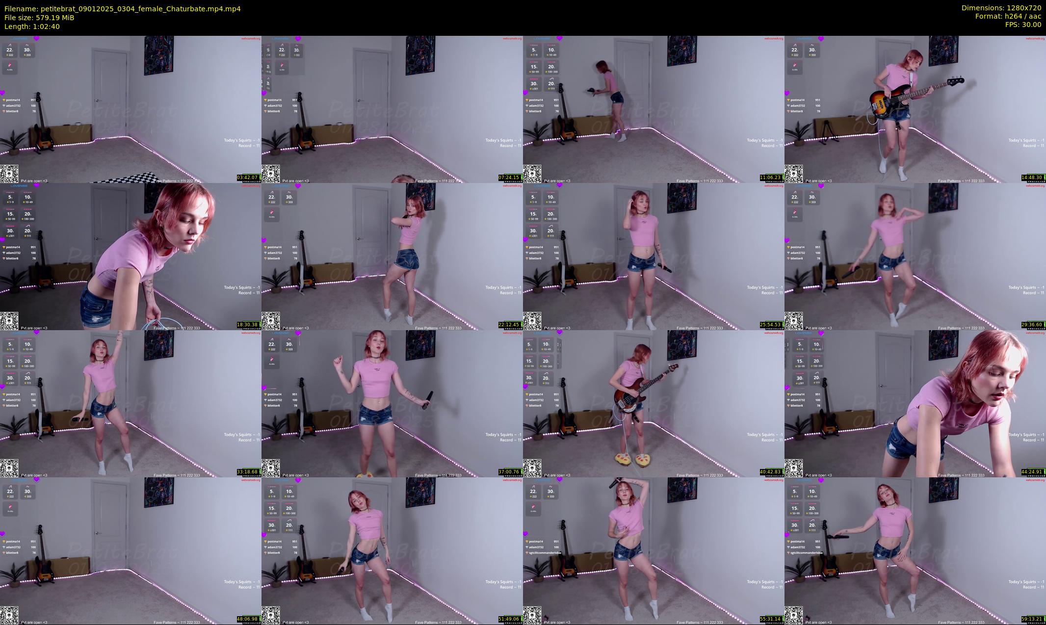 petitebrat — 63 minute Chaturbate female cam show recording, 720p, Jan 9, 2025