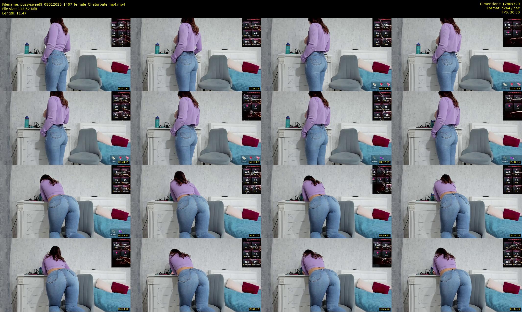 pussysweet9 — 12 minute Chaturbate female cam show recording, 720p, Jan 8, 2025