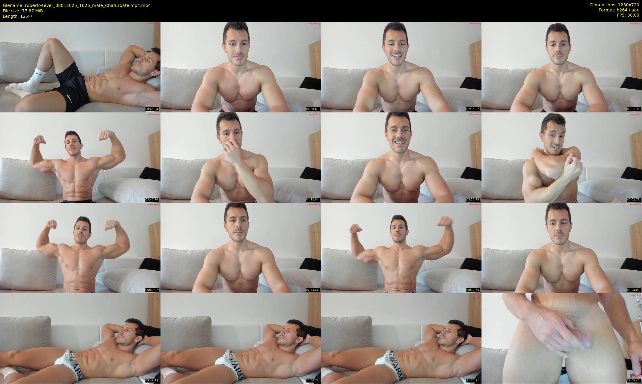 roberto4ever — 13 minute Chaturbate male cam show recording, 720p, Jan 8, 2025