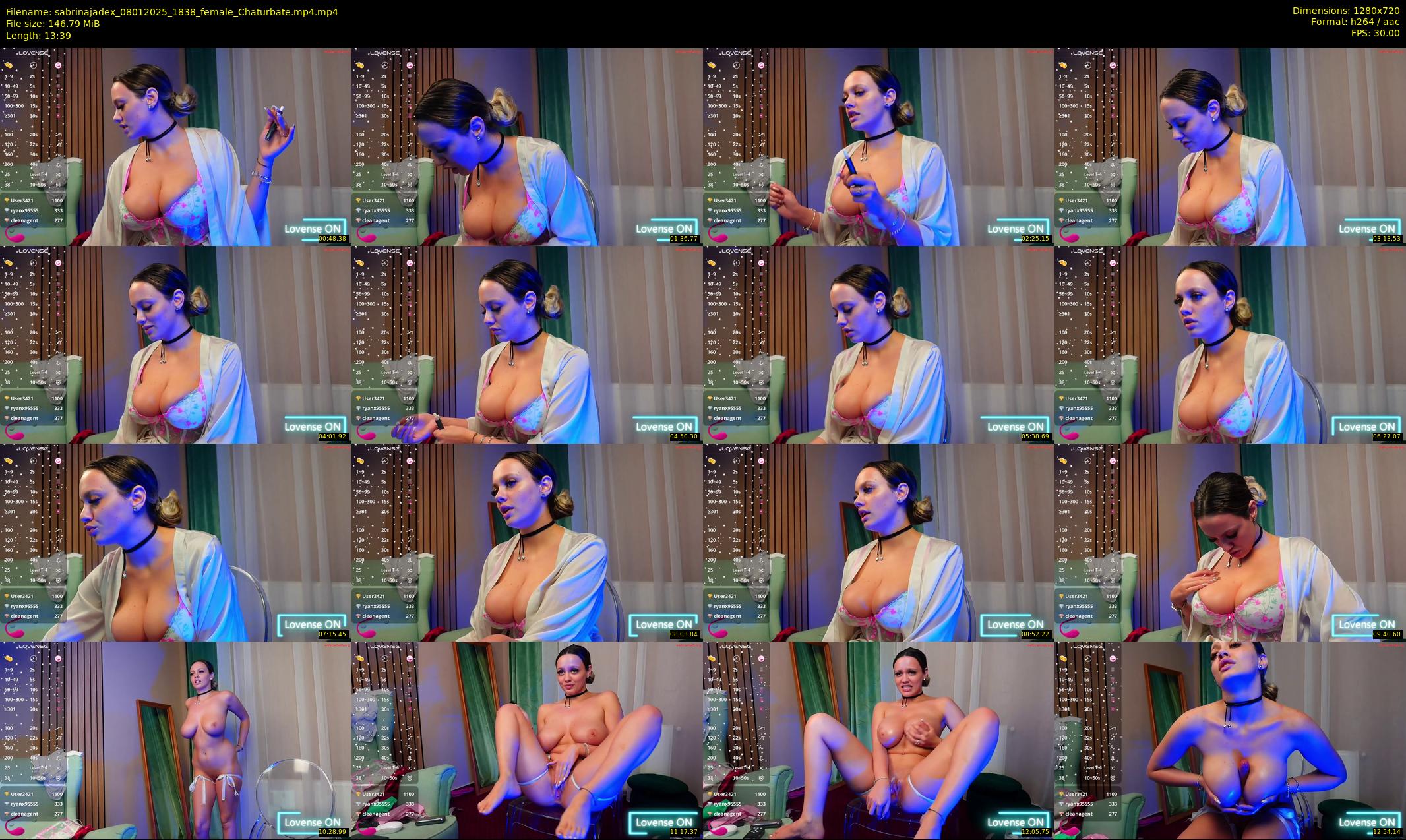 sabrinajadex — 14 minute Chaturbate female cam show recording, 720p, Jan 8, 2025
