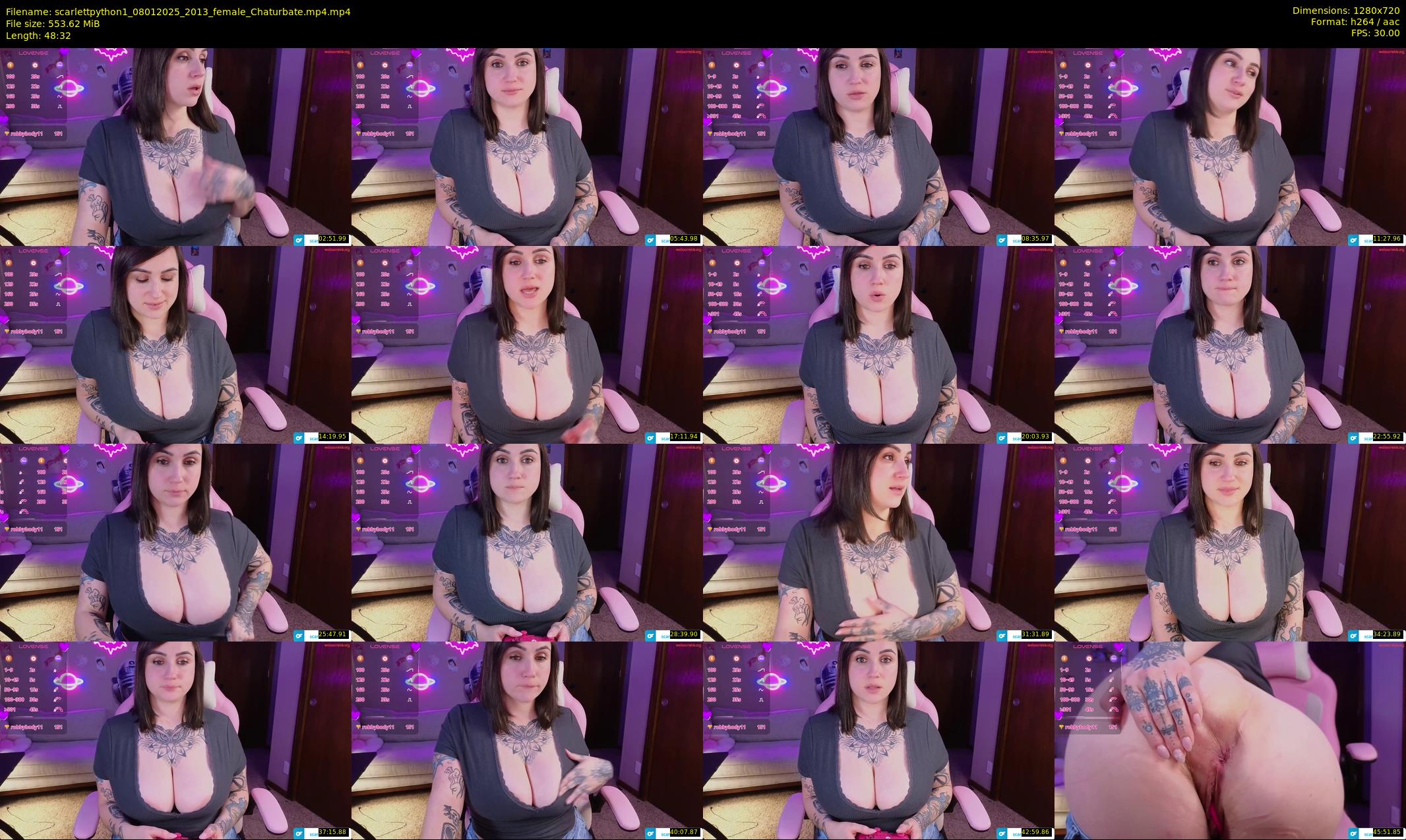 scarlettpython1 — 49 minute Chaturbate female cam show recording, 720p, Jan 8, 2025