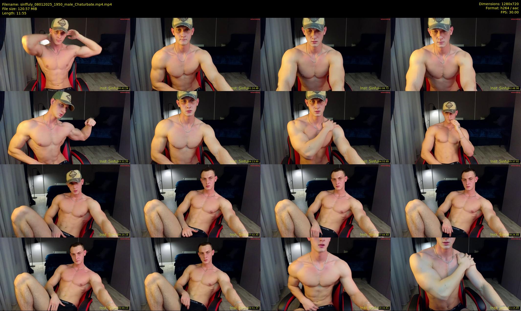 sinffuly — 12 minute Chaturbate male cam show recording, 720p, Jan 8, 2025
