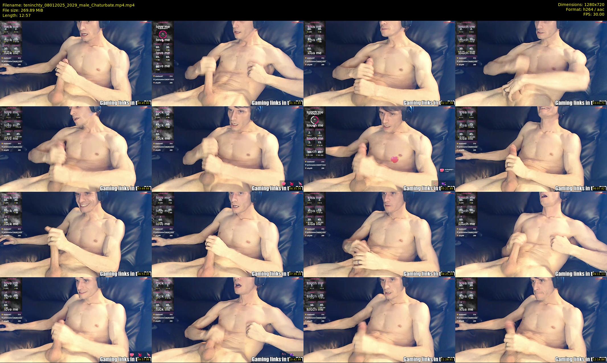 teninchty — 13 minute Chaturbate male cam show recording, 720p, Jan 8, 2025